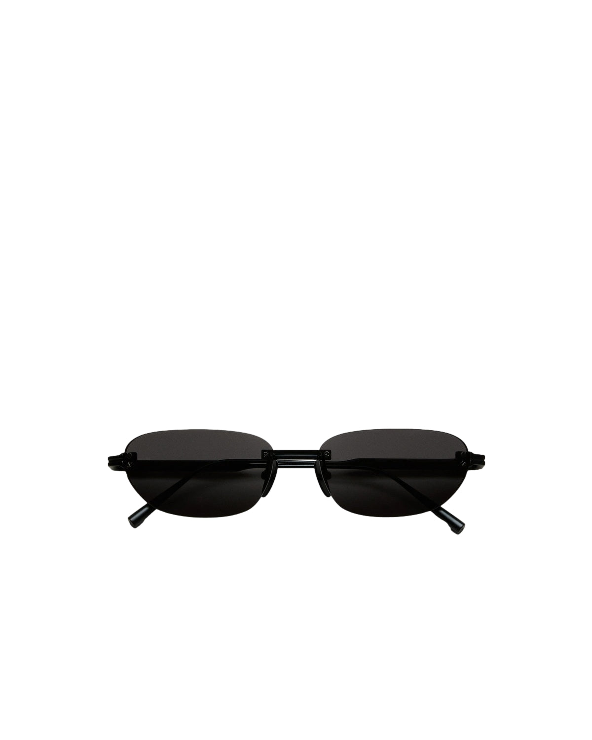 Chimi Eyewear Rimless Oval Black Solbriller Sort