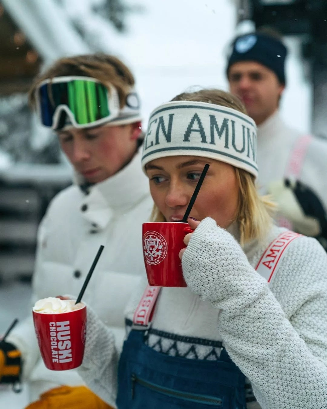 Amundsen Ski Headband Pannebånd Hvit Og Blå - modostore.no