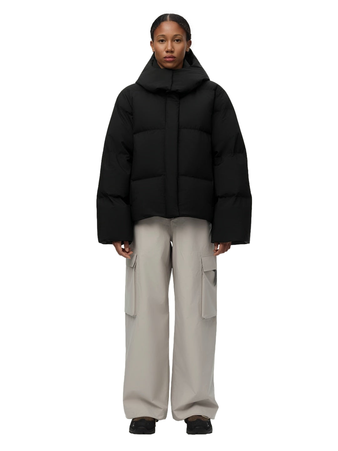 Blæst Selje Down Jacket Black Jakke Sort