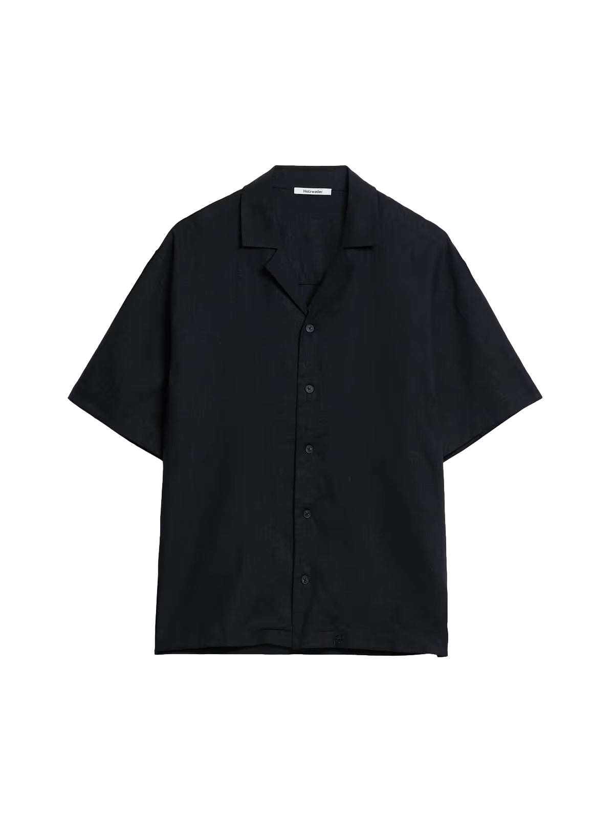 Holzweiler Pier Linen Shirt Skjorte Sort - modostore.no