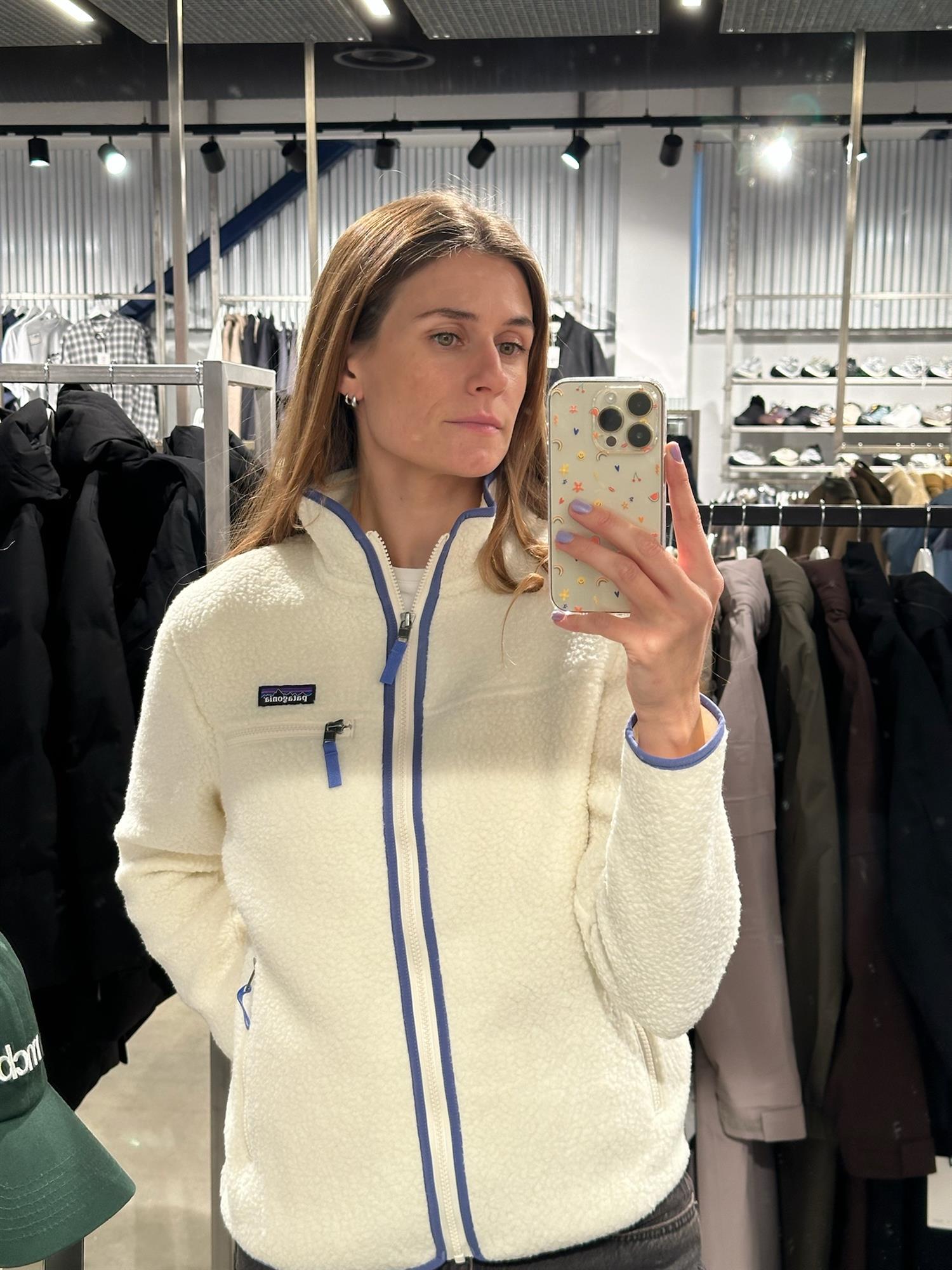 Patagonia W Retro Pile Jkt Natural Jakke Off-White