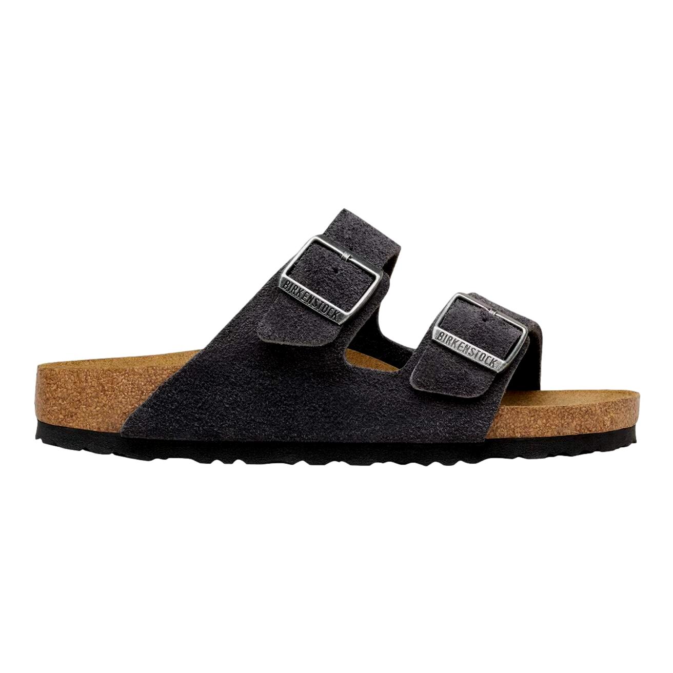 Birkenstock Arizona Suede Narrow Charcoal Sko Grå - modostore.no