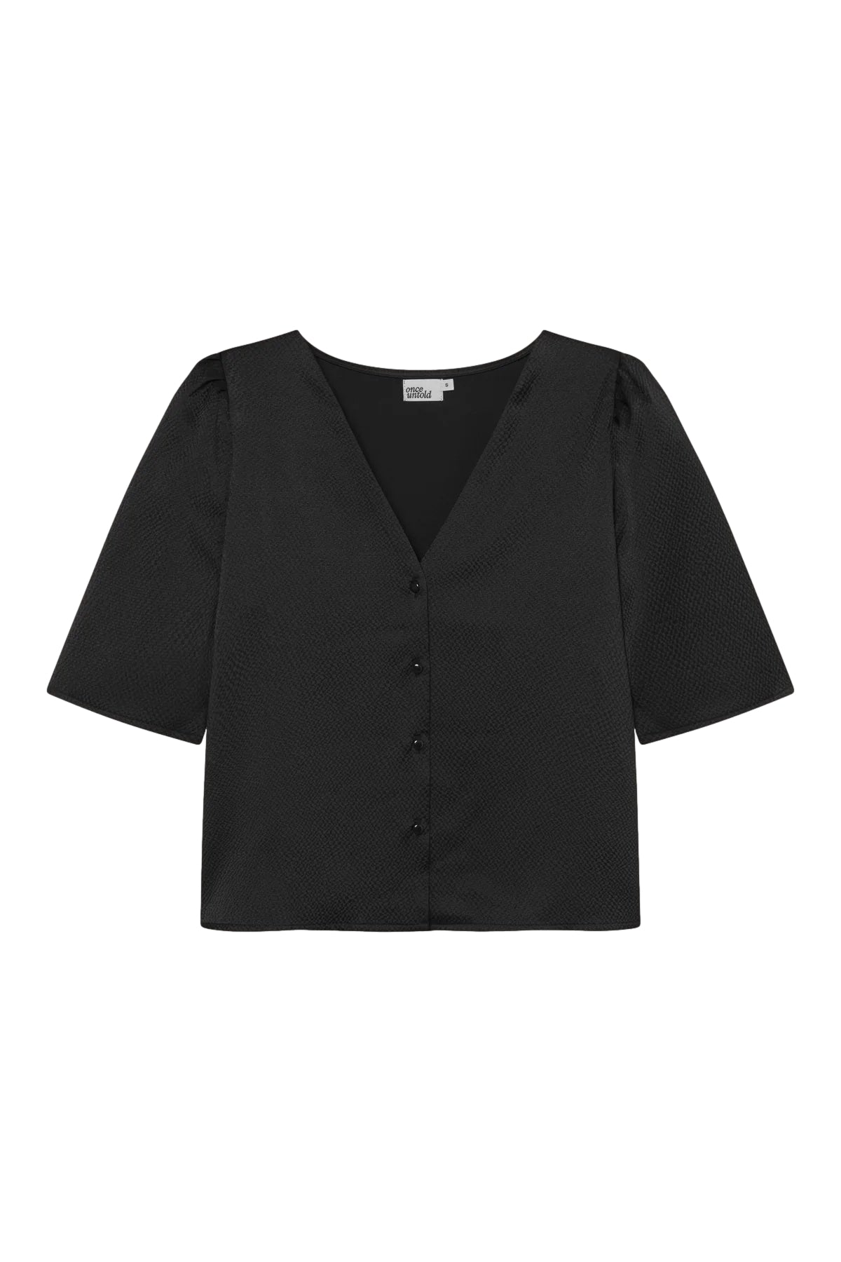 Once Untold Vesta Blouse Skjorte Sort - modostore.no