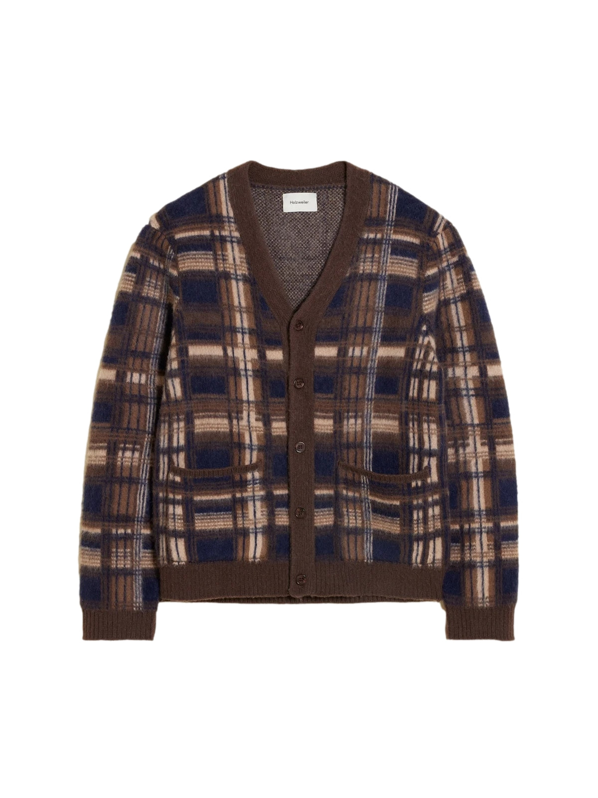 Holzweiler Covert Check Cardigan Cardigan Brun Mønster - modostore.no