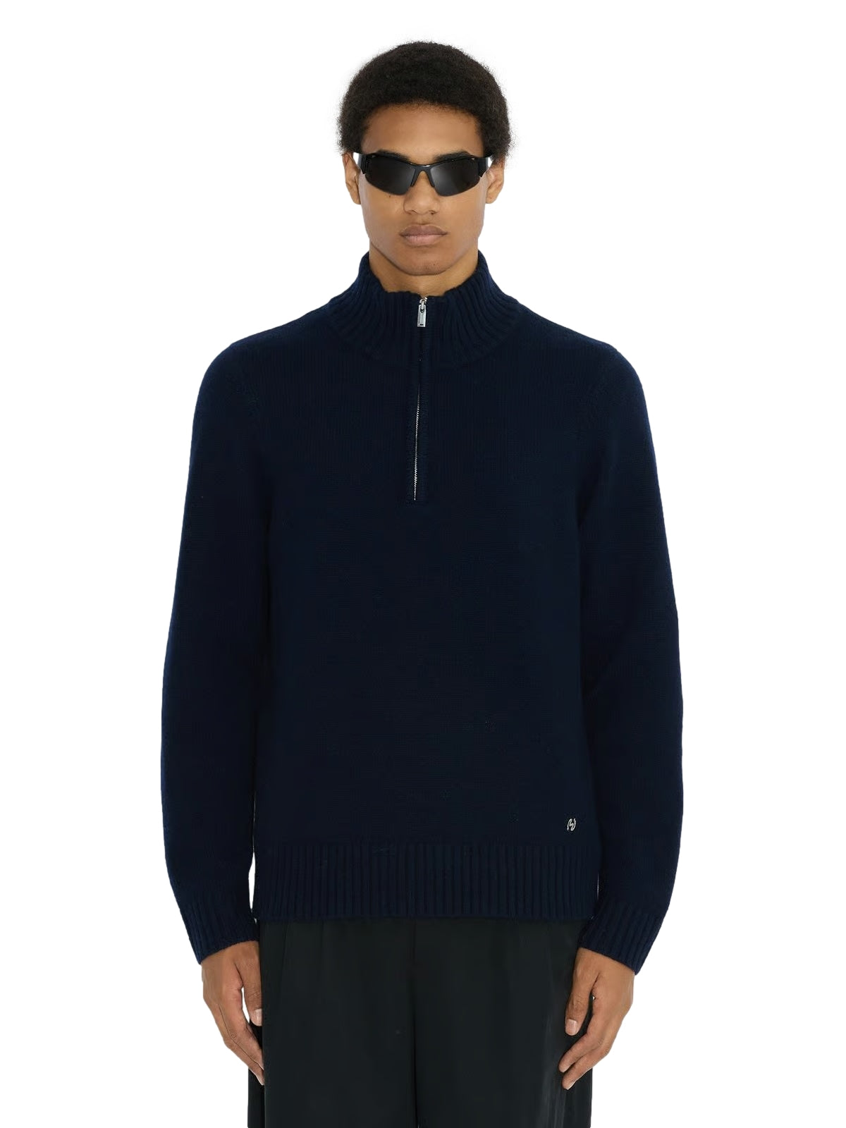 Holzweiler M. Wool Half Zip Genser Navy