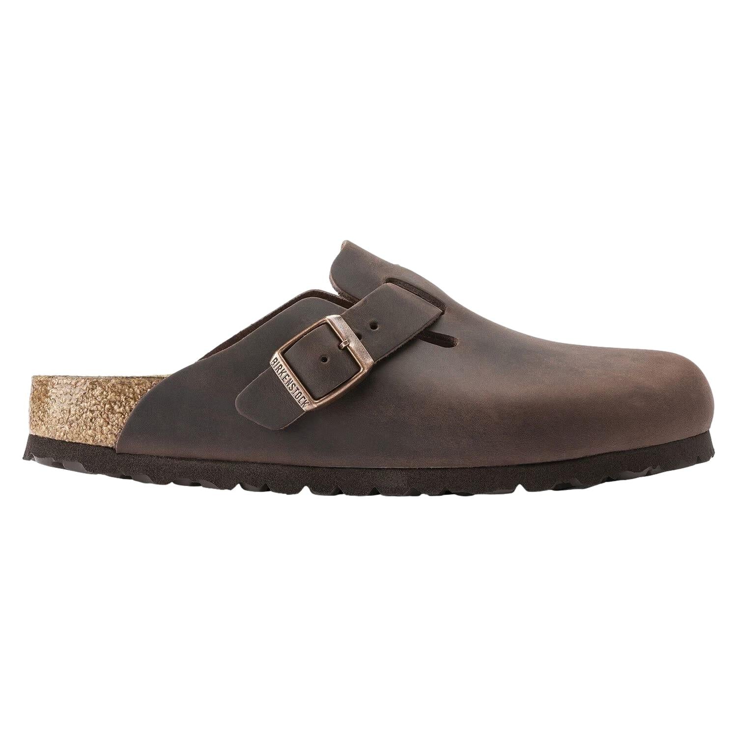 Birkenstock Boston Natural Leather Narrow Oiled Habana Sko Mørkebrun - modostore.no