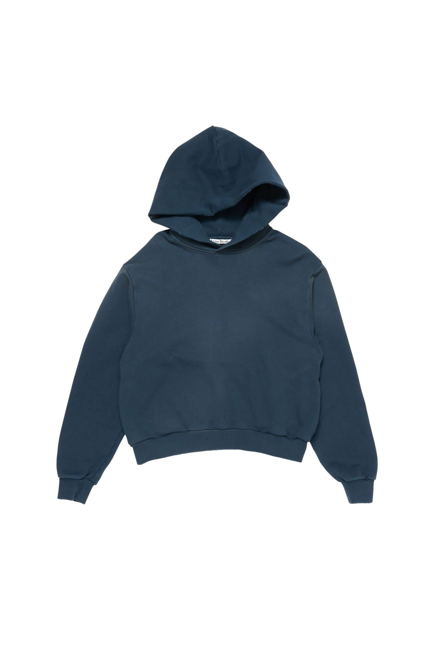 Acne Logo Hooded Sweater Hettegenser Mørkeblå