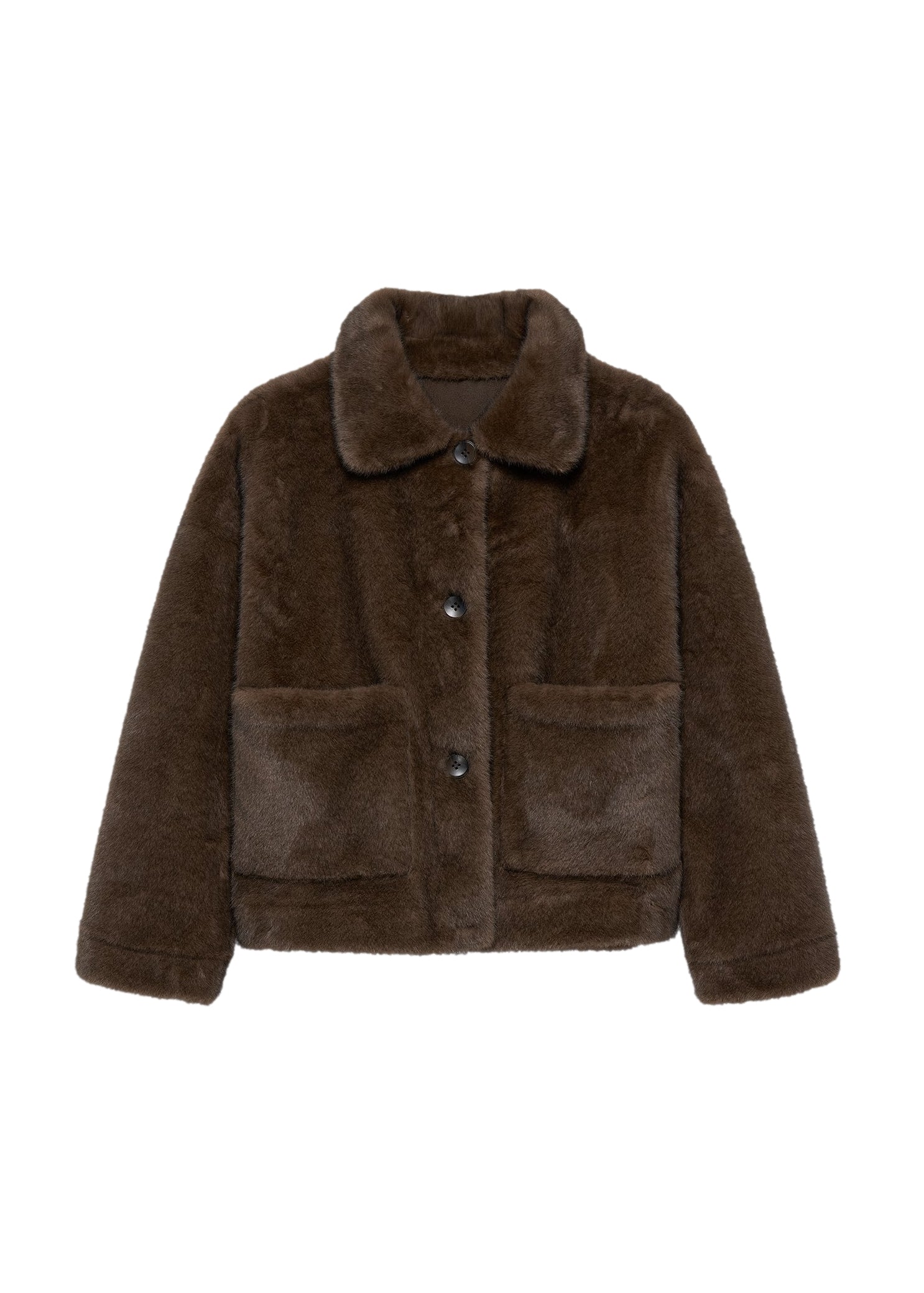 Studio AR Faje Faux Mink Jakke Brun
