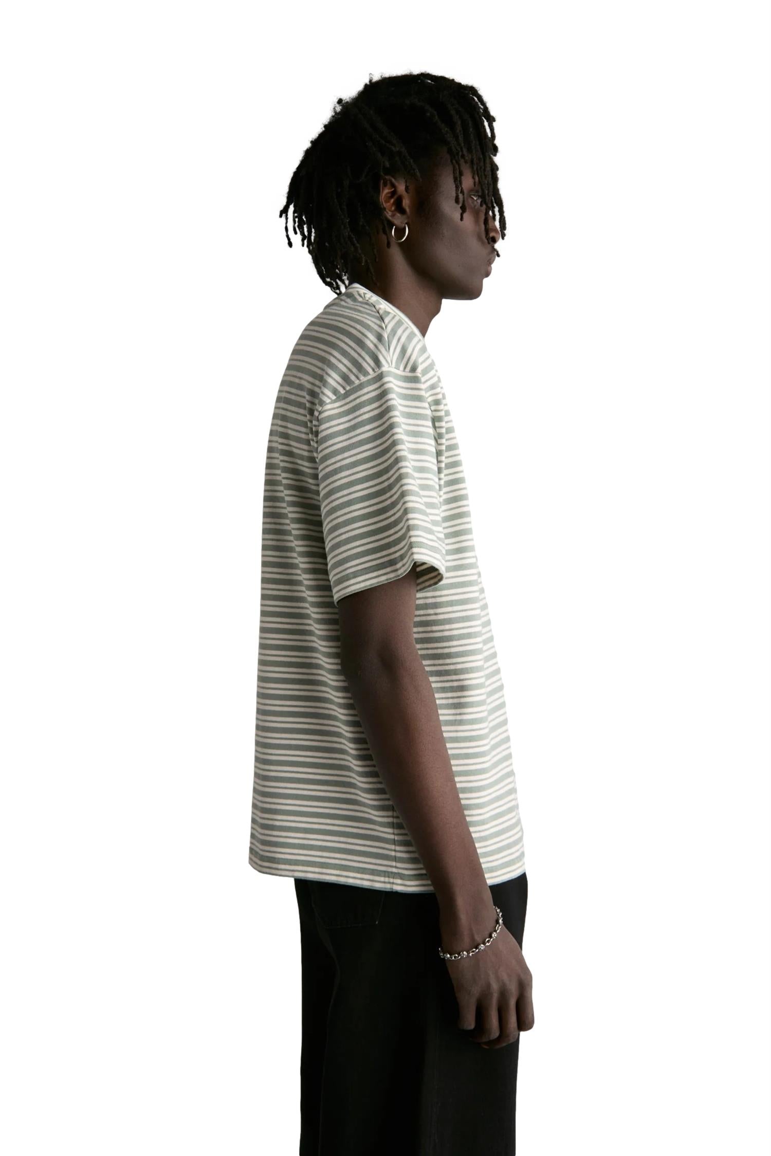 Livid Nelson T-shirt Hvit Og Grønn - modostore.no