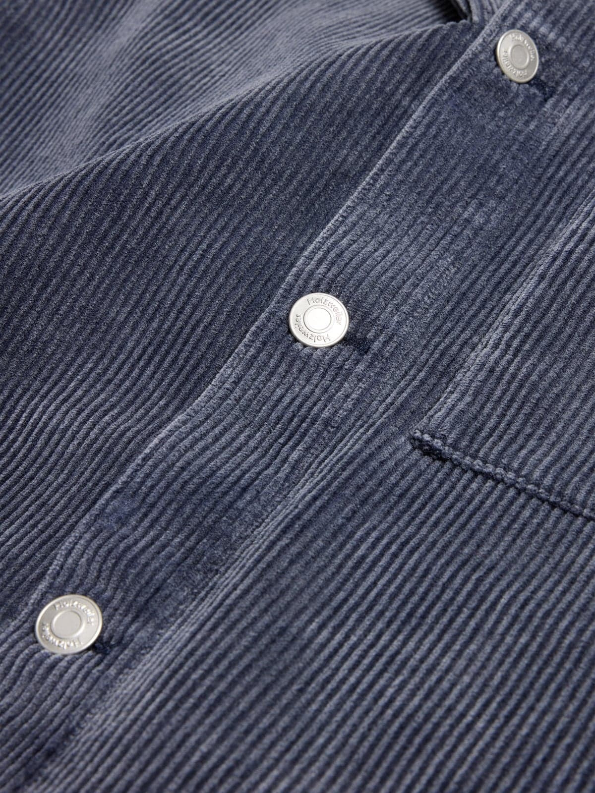 Holzweiler Leaf Relaxd Cord Overshirt Overshirt Gråblå