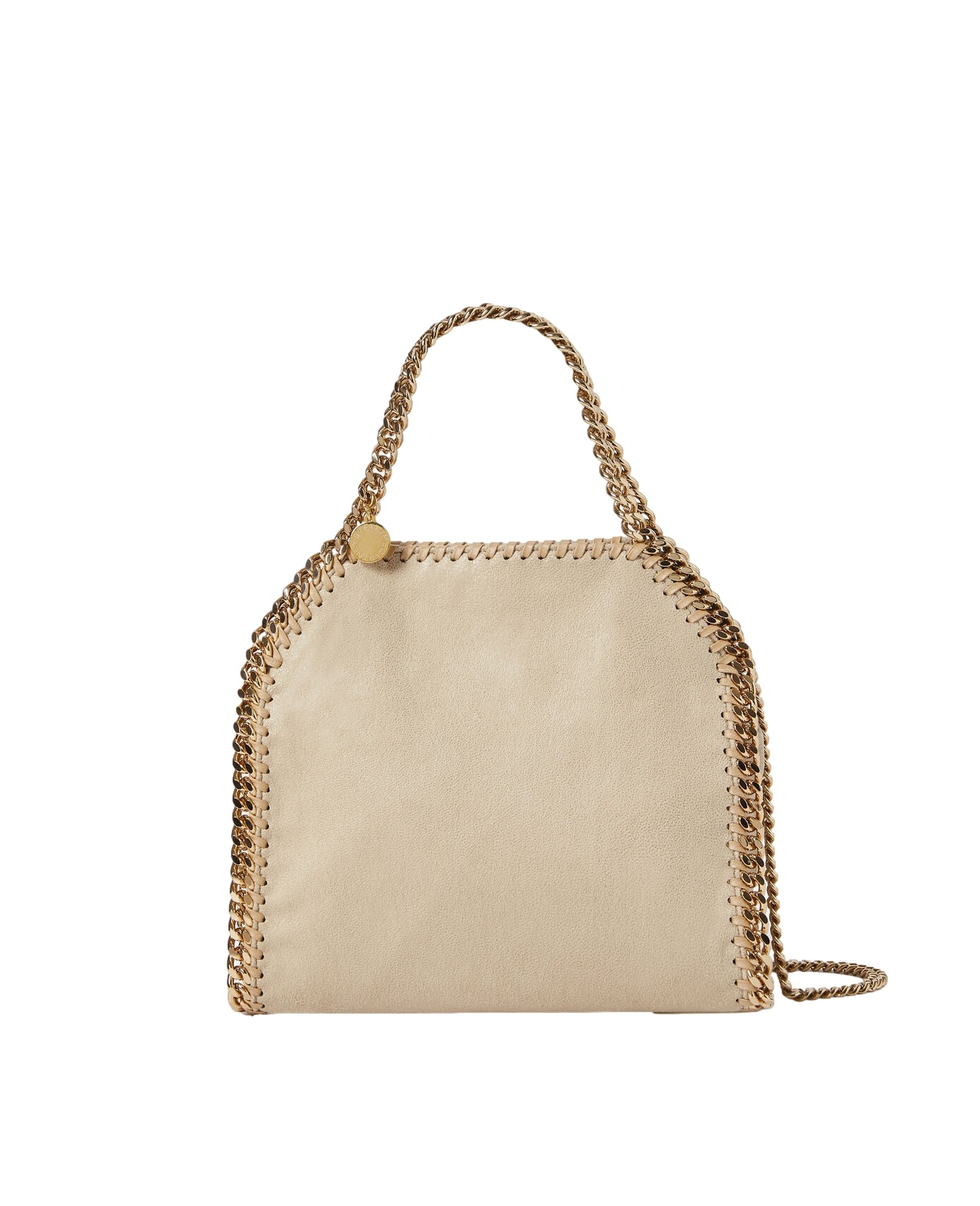 Stella McCartney Falabella Mini Tote Gold Chain Veske Beige - modostore.no