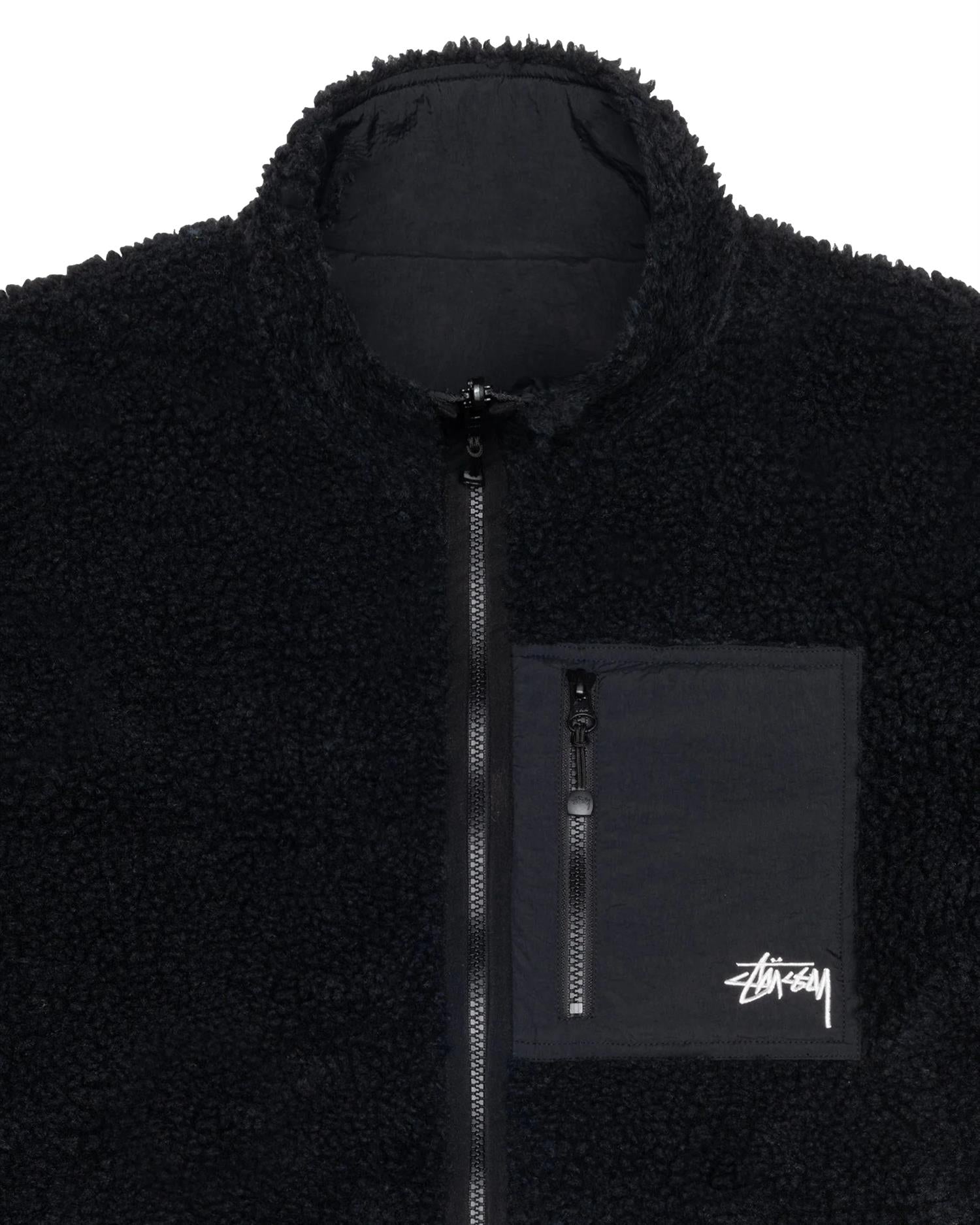 Stussy Sherpa Reversible Jacket Jakke Sort - modostore.no