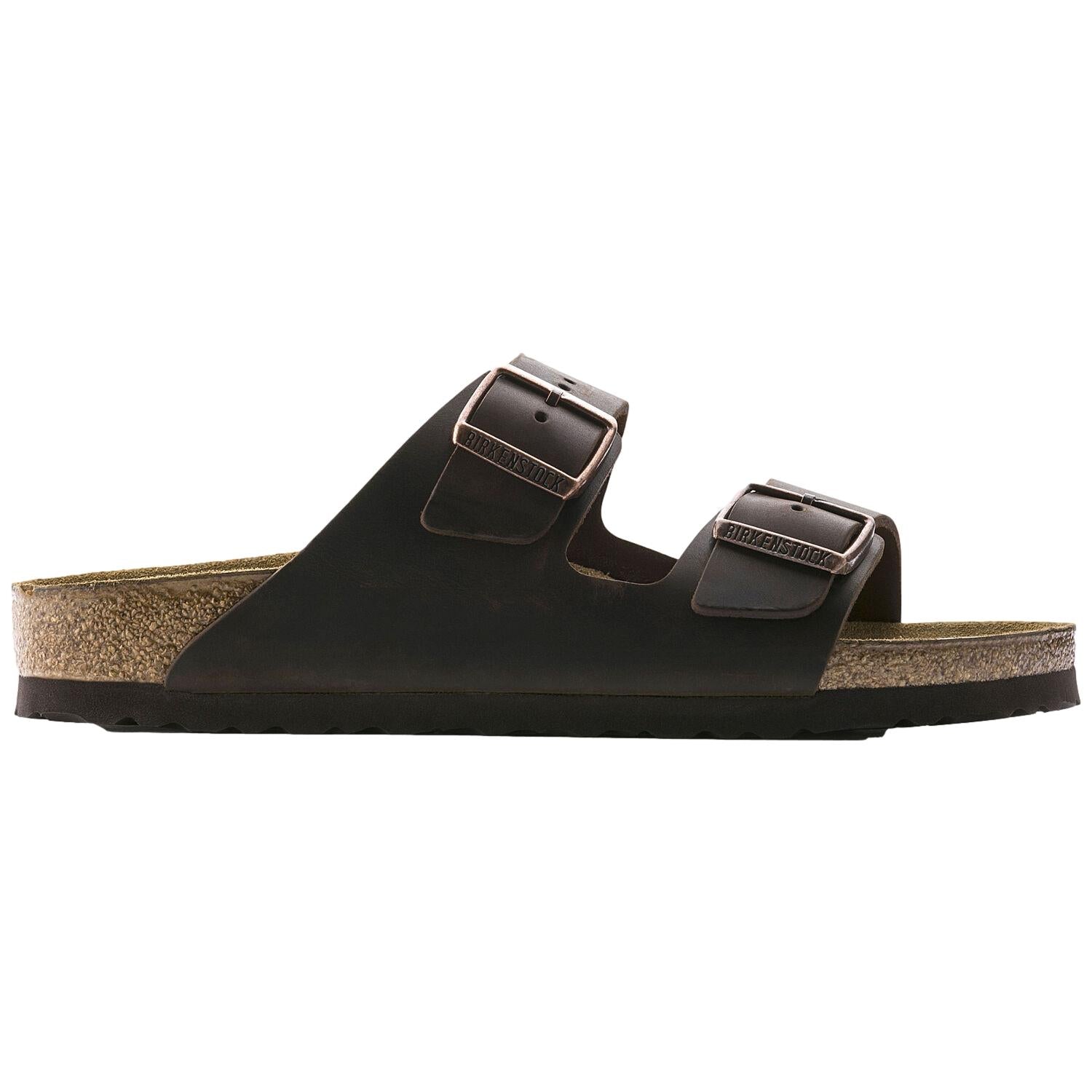 Birkenstock Arizona Oiled Leather Narrow Habana Sko Mørkebrun - modostore.no