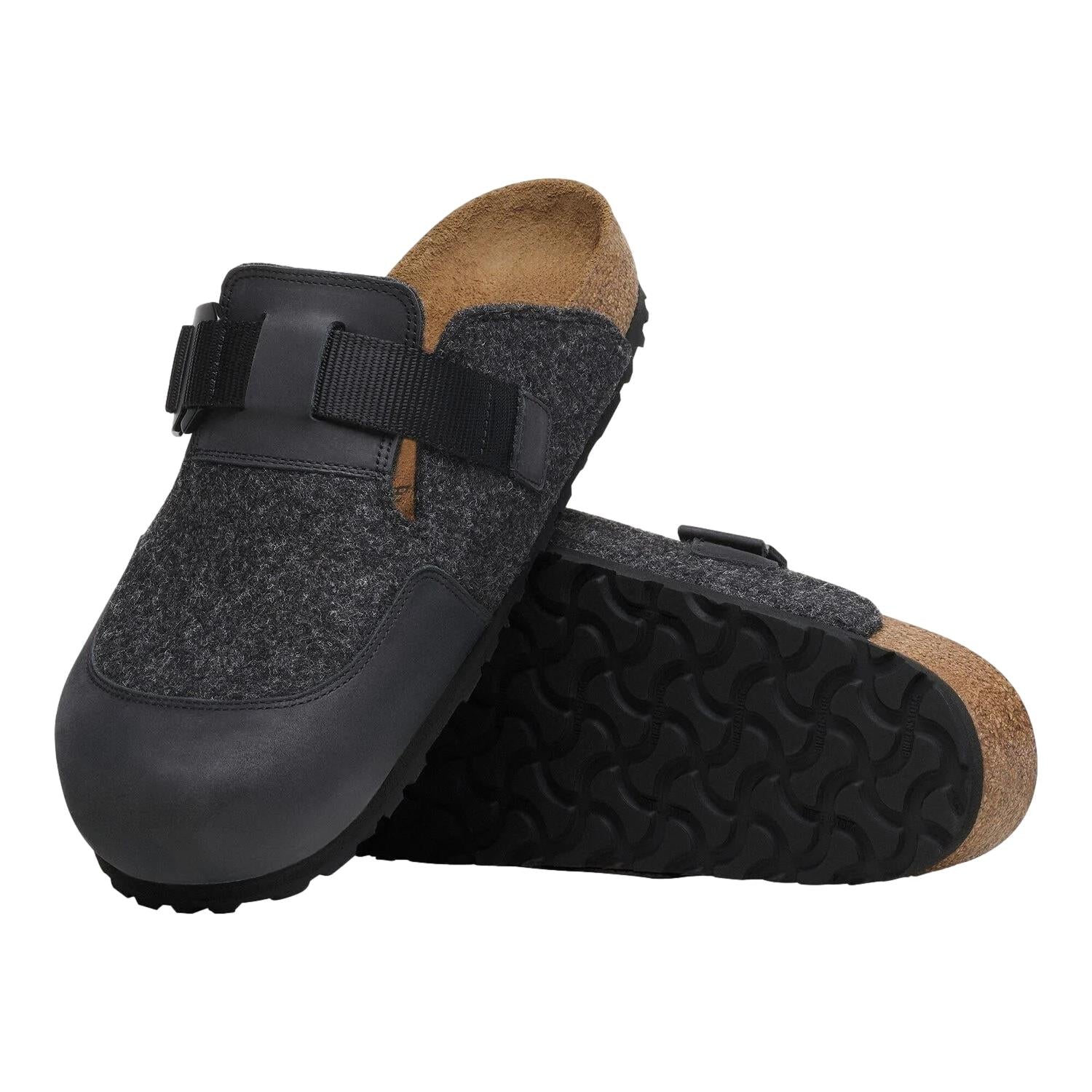 Birkenstock Boston Nova Felt Sko Mørkegrå - modostore.no