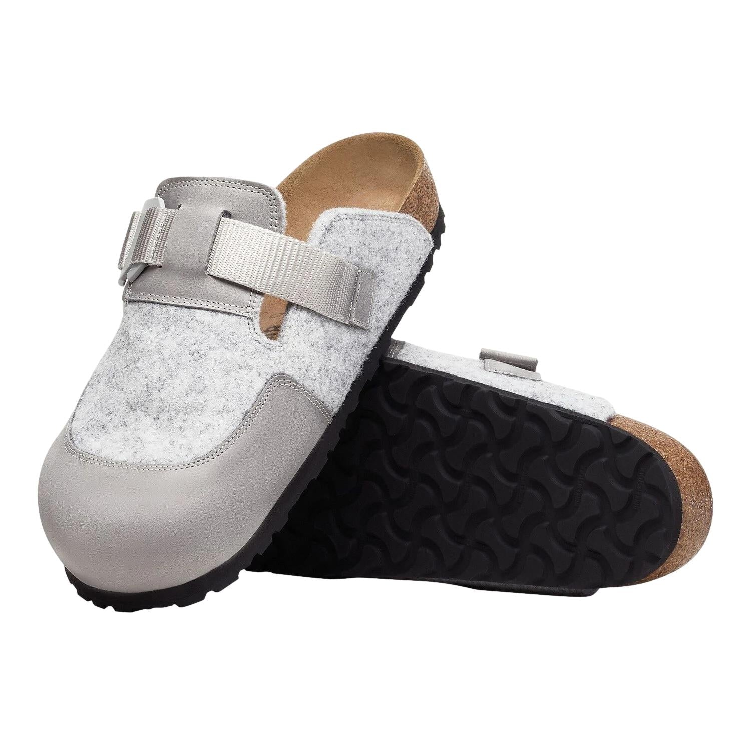 Birkenstock Boston Nova Sko Lys Grå Melert - modostore.no