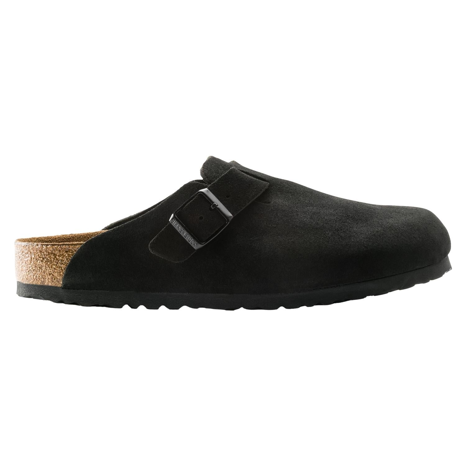 Birkenstock Boston Suede Regular Black Sko Sort - modostore.no