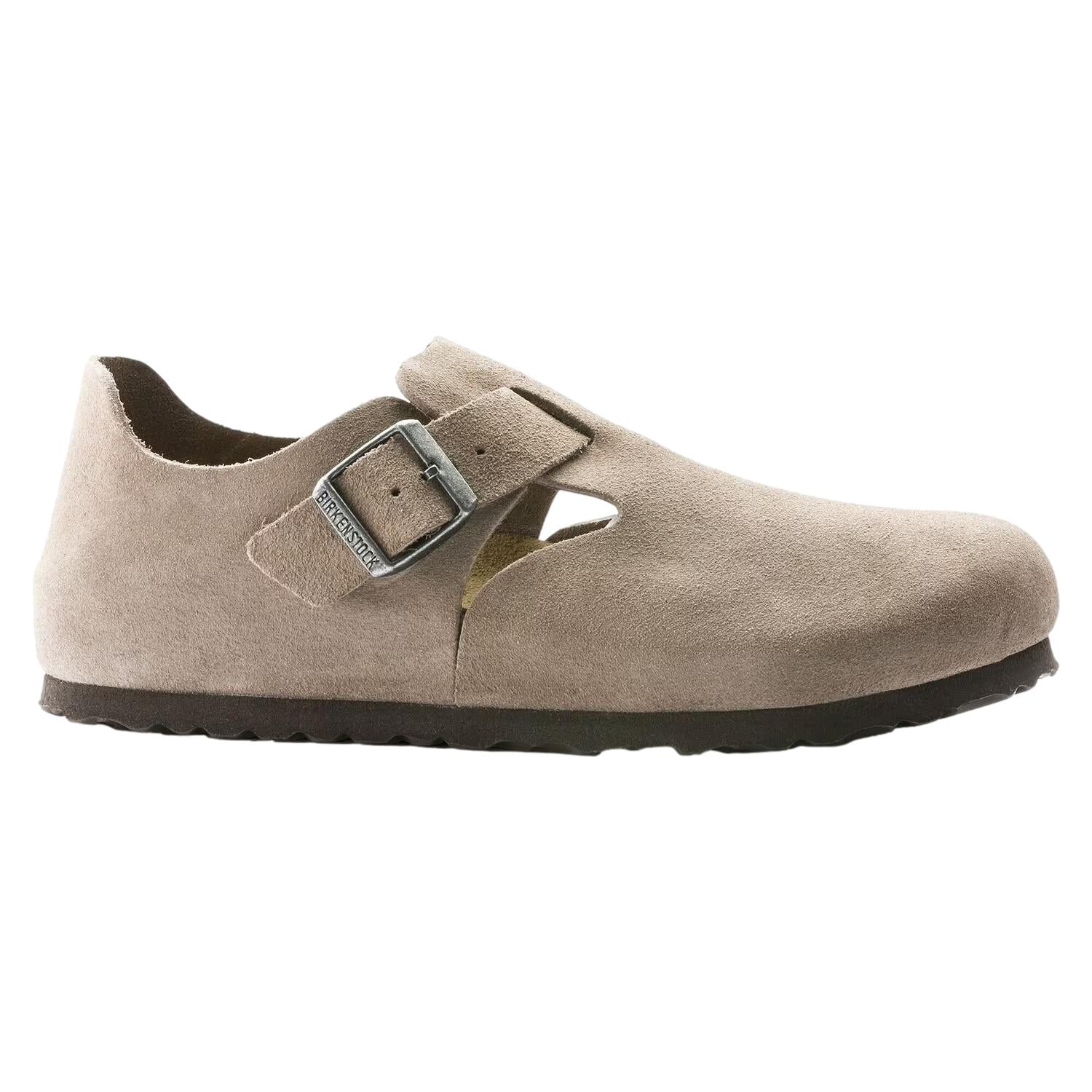 Birkenstock London Suede Regular Taupe Sko Beige - modostore.no