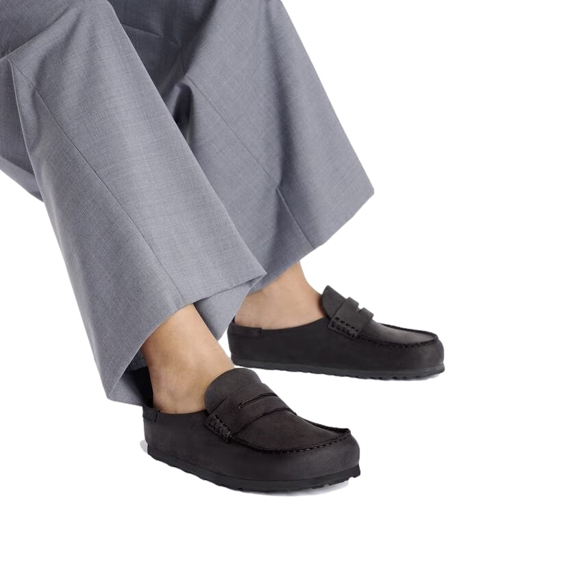 Birkenstock Naples Wrapped Regular Oiled Leather Black Sko Sort - modostore.no