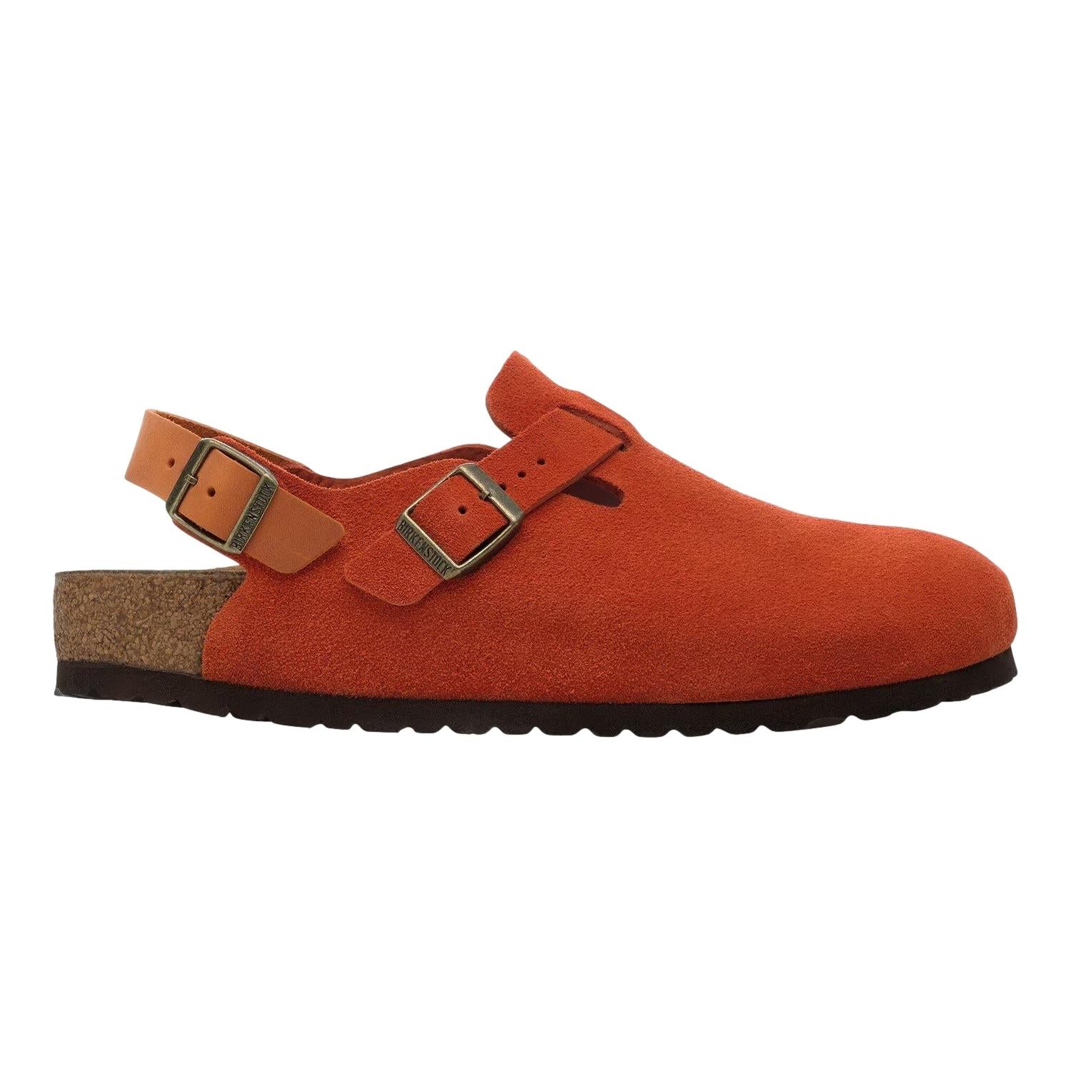 Birkenstock Tokio Suede Leather Rust Narrow Sko Mørkeoransje - modostore.no