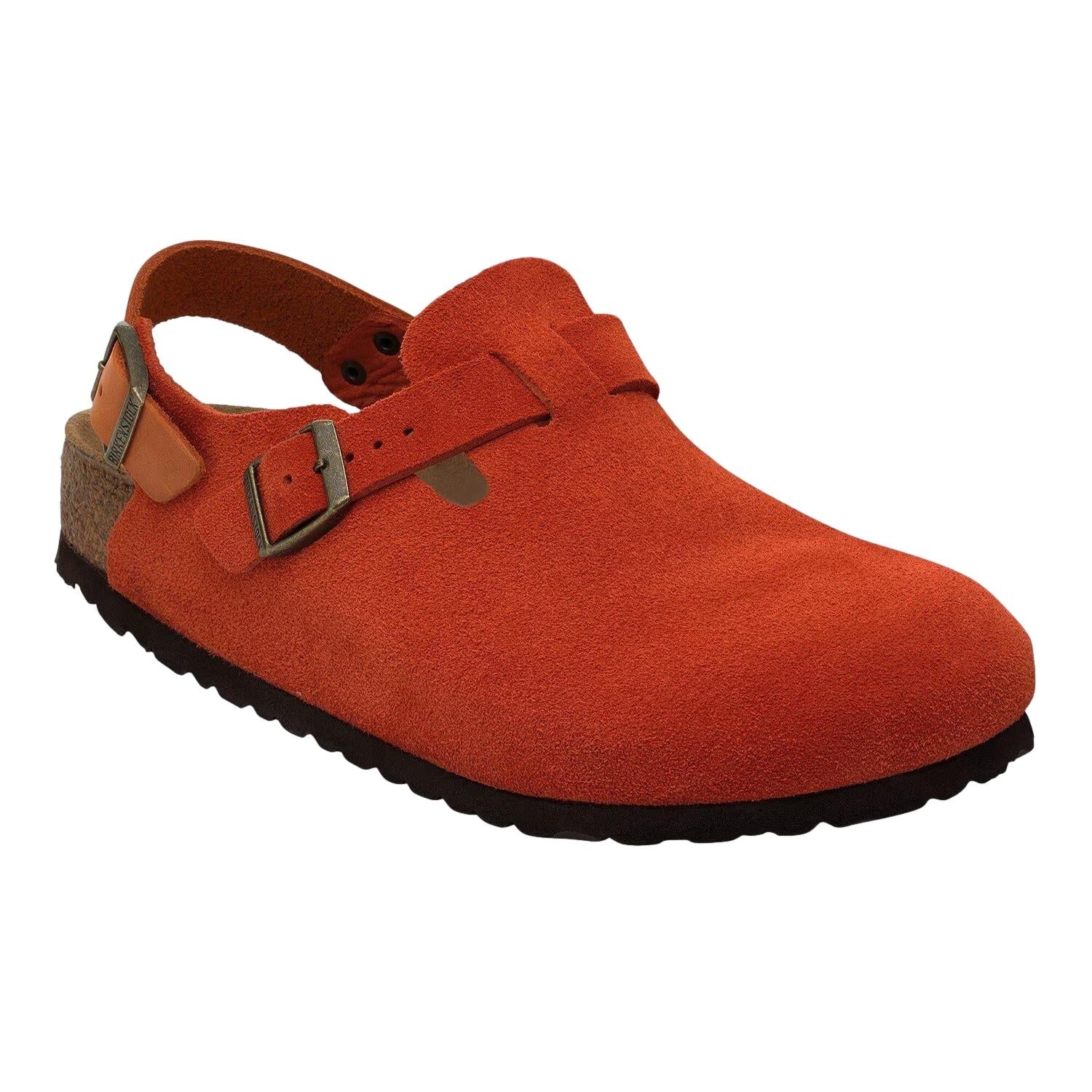 Birkenstock Tokio Suede Leather Rust Narrow Sko Mørkeoransje - modostore.no