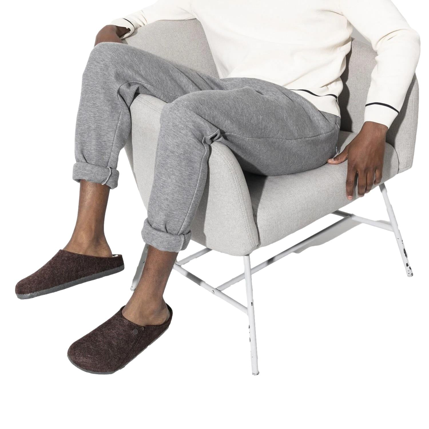 Birkenstock Zermatt Rivet Wool Felt Regular Sko Brun Melert - modostore.no