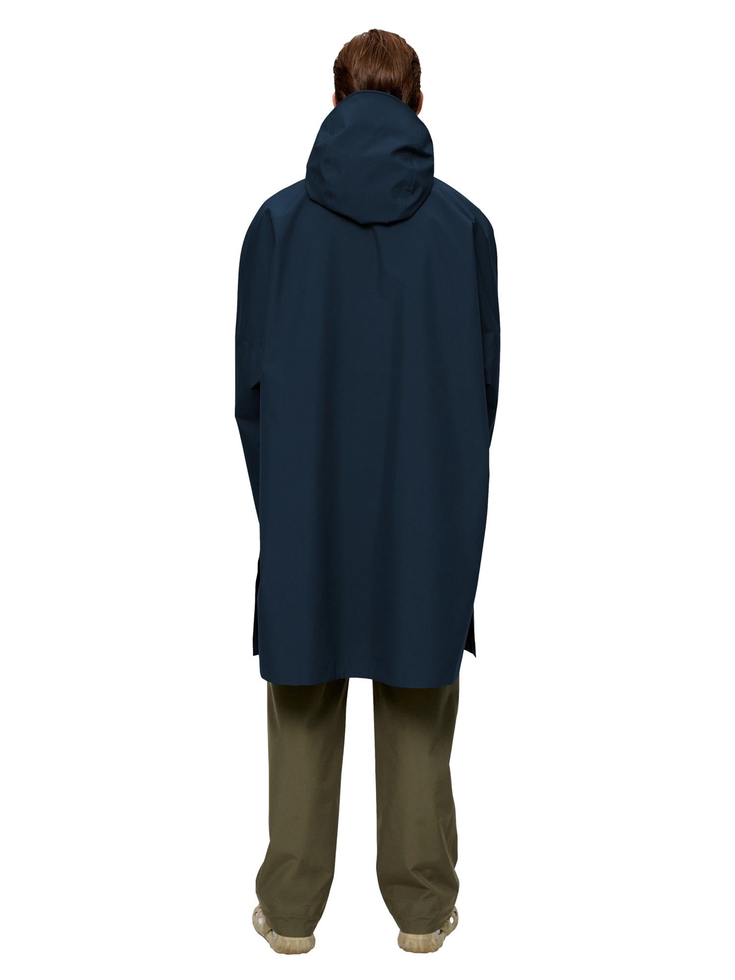Blæst Aalesund Poncho Dark Navy Jakke Navy - modostore.no