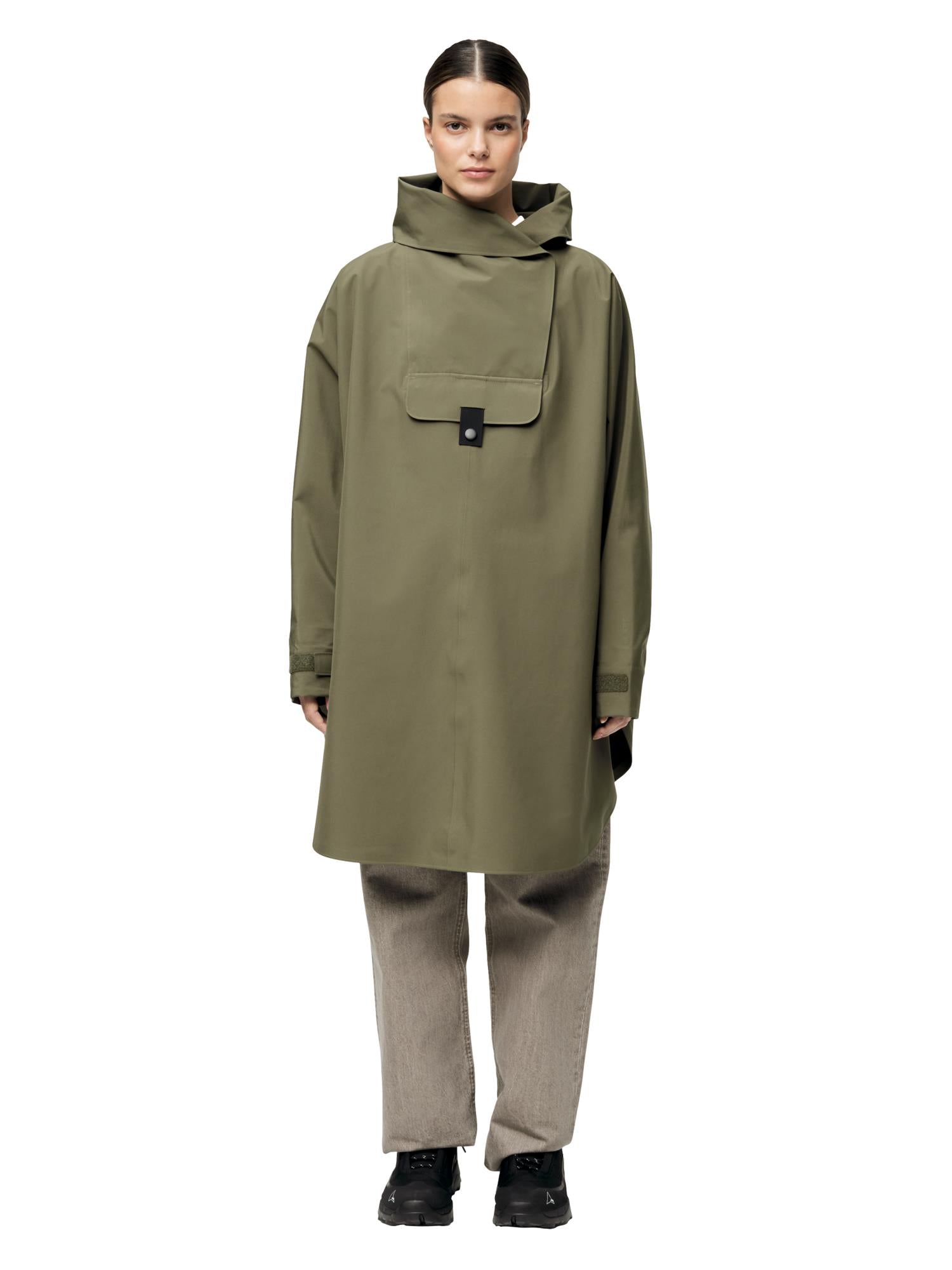 Blæst Bergen Poncho Grape Leaf Jakke Oliven - modostore.no