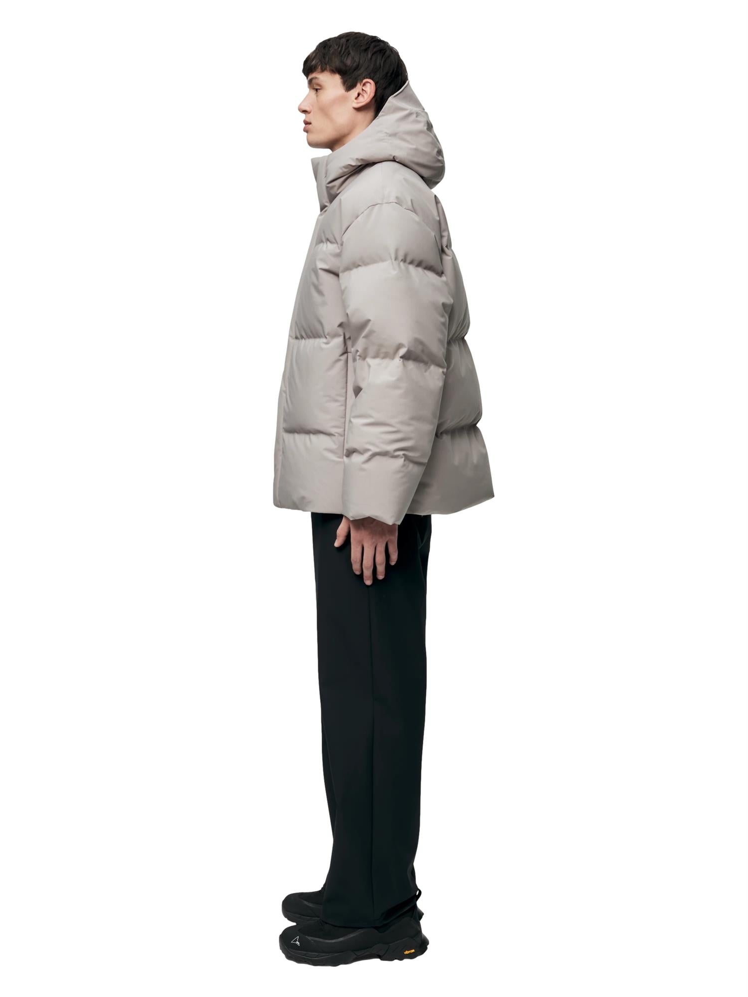 Blæst Grotli Down Jacket Low Tide Jakke Beige Grå - modostore.no
