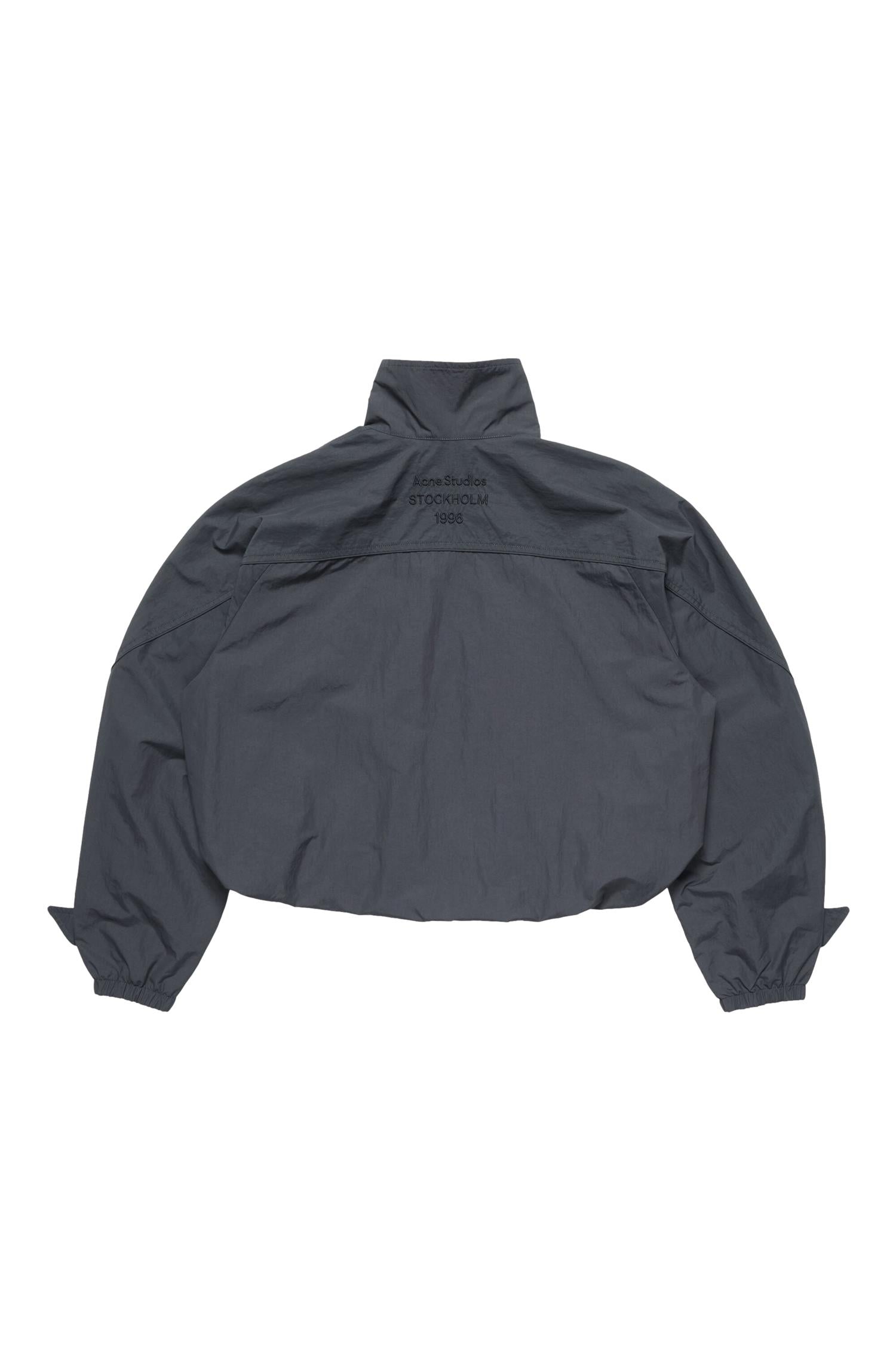 Acne Nylon Logo Jacket Jakke Mørkegrå