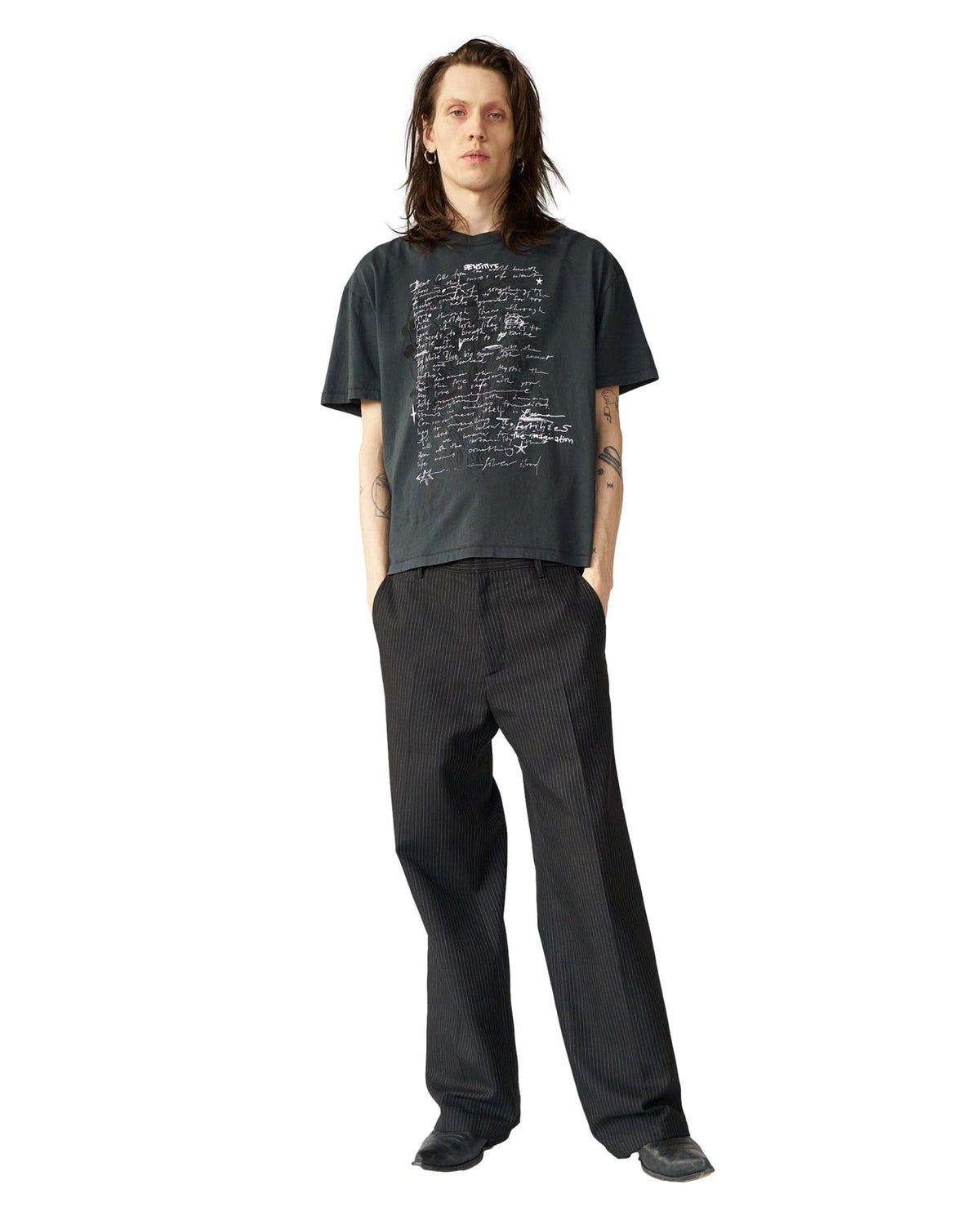 Stockholm Surfboard Club Box Tee Poem T-shirt Sort Og Hvit