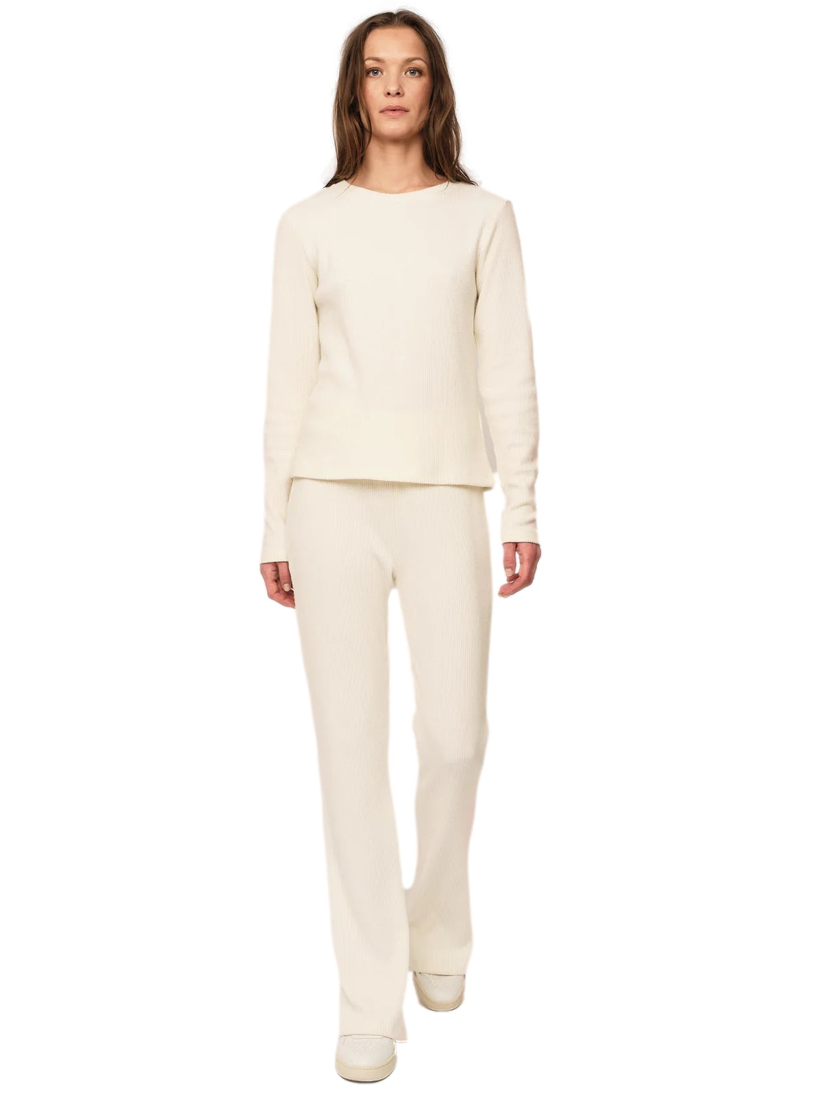 Once Untold Daniela Rib Trouser Bukse Off-White - modostore.no