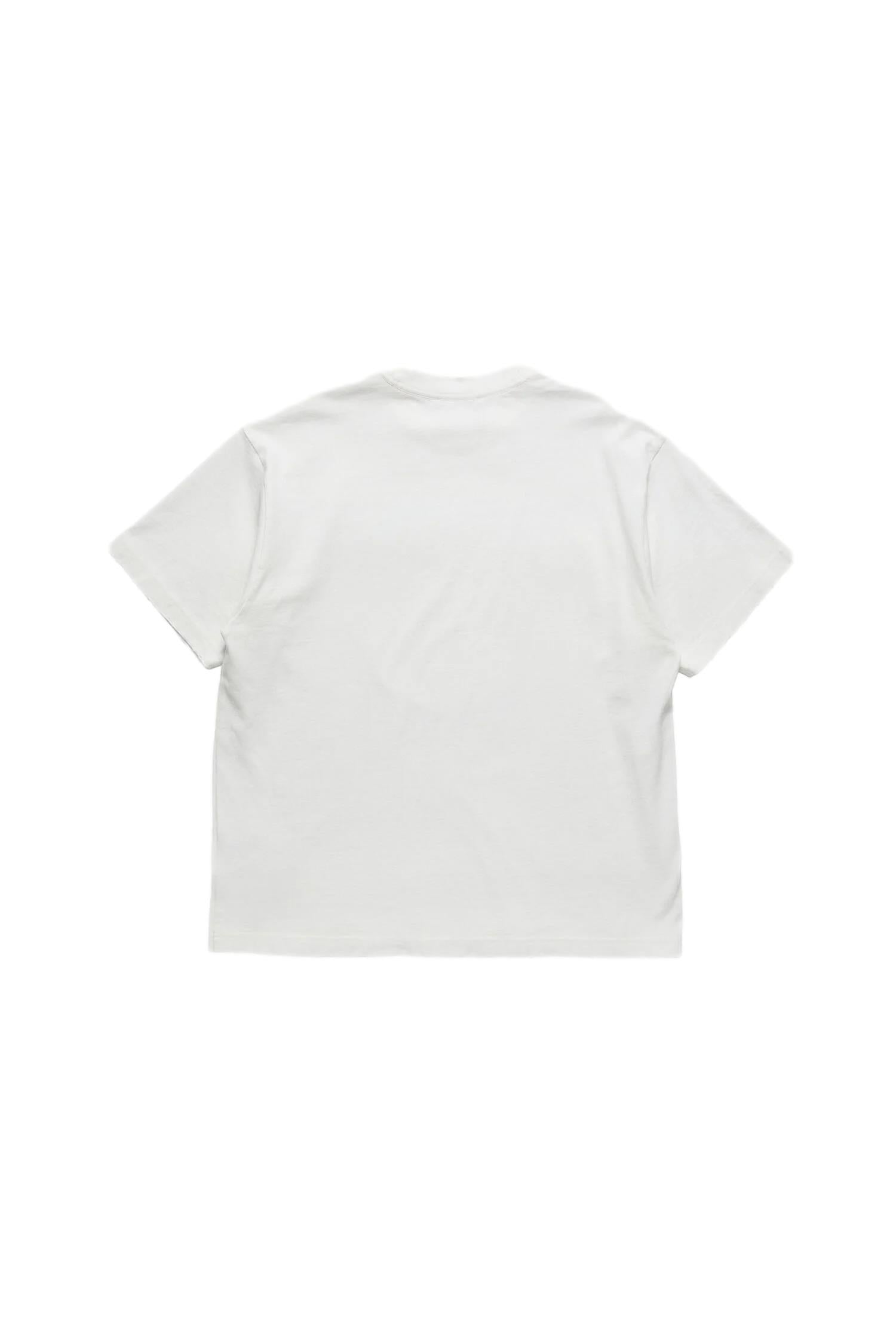 Acne Printed T-Shirt - Relaxed T-shirt Off-White - modostore.no