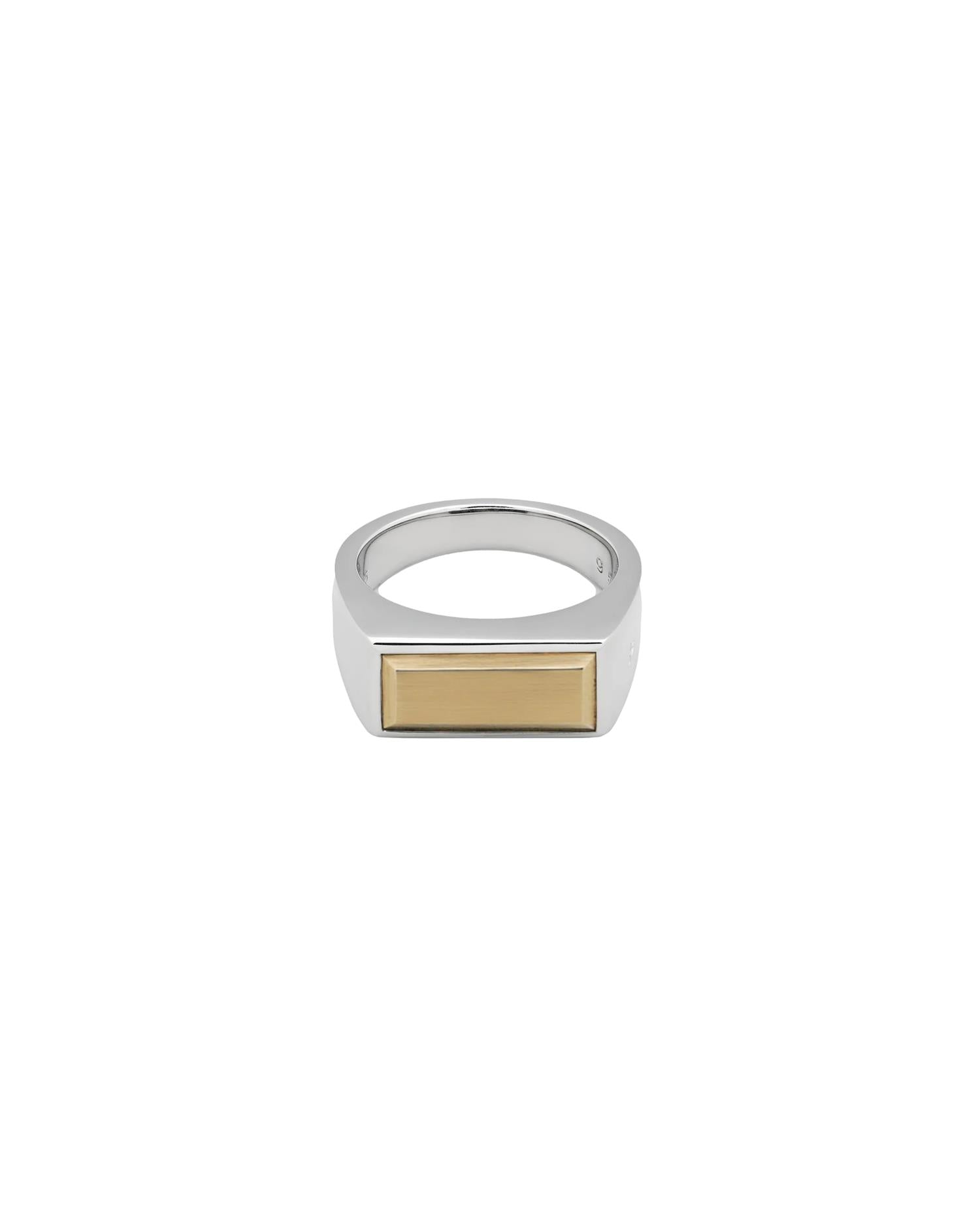 Tom Wood Jewellery Peaky Ring Gold Top Ring Sølv Og Gull - modostore.no