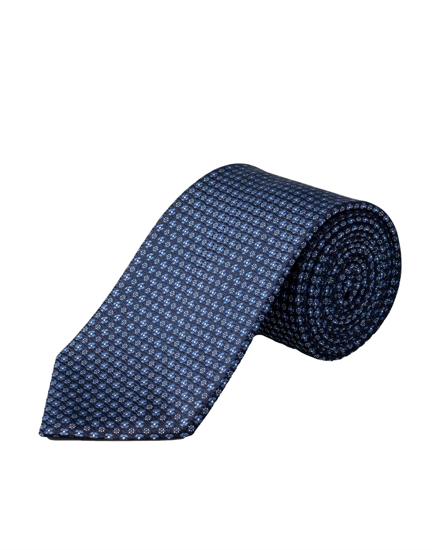 Eton Floral Woven Silk Tie Slips Kongeblå