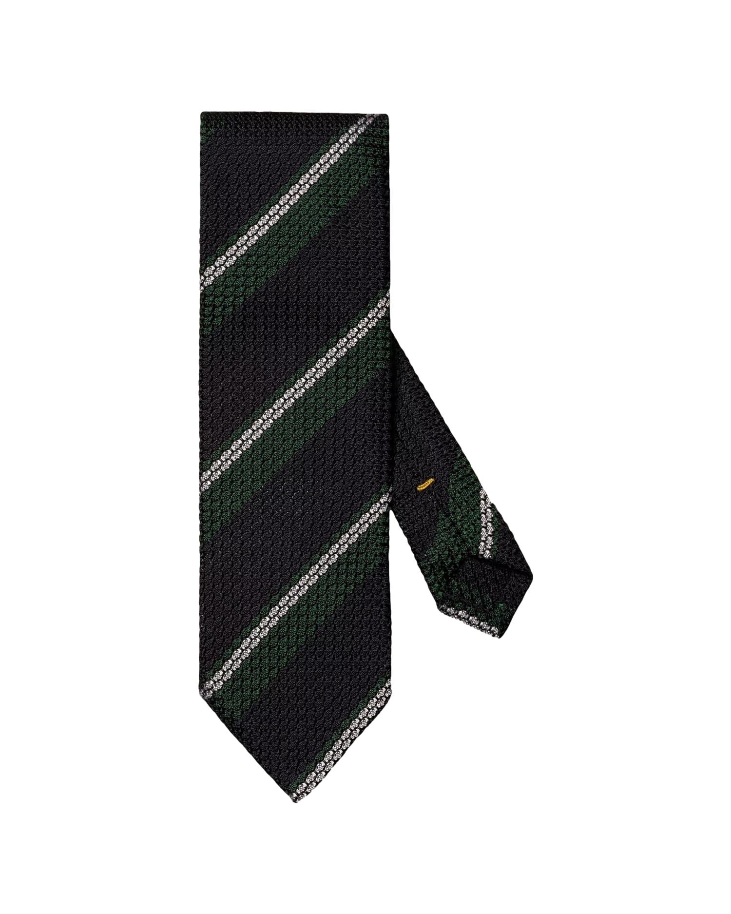 Eton Striped Grenadine Silk Tie Slips Blå Og Grønn - modostore.no