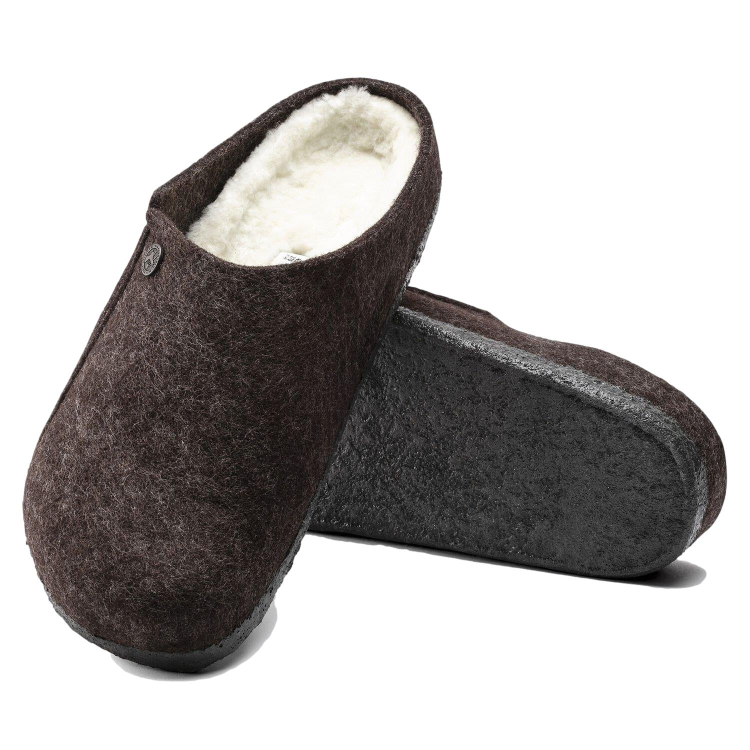 Birkenstock Zermatt Rivet Wool Felt Regular Sko Brun Melert