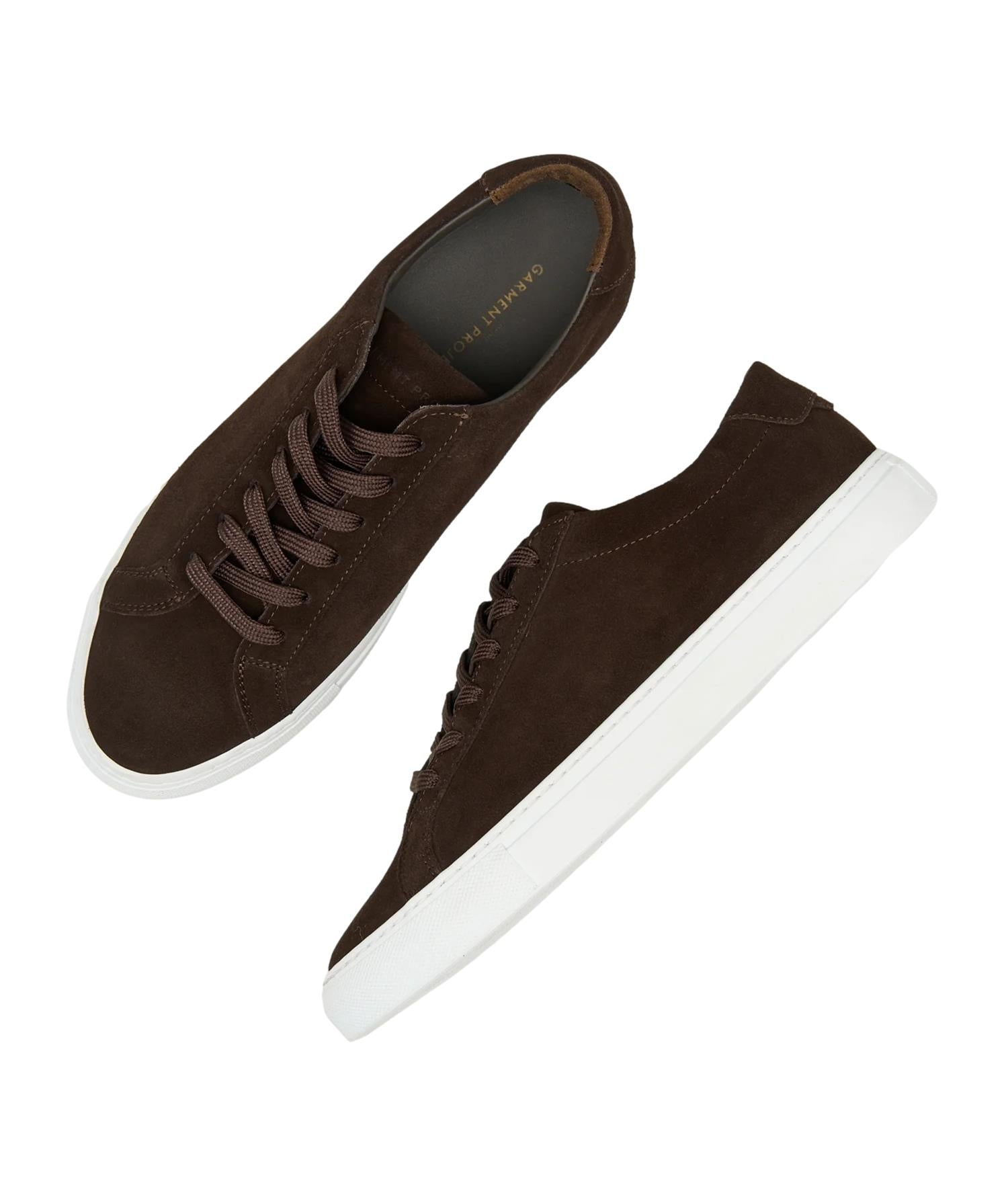 Garment Project Premium Low Dark Brown Suede Sko Mørkebrun - modostore.no