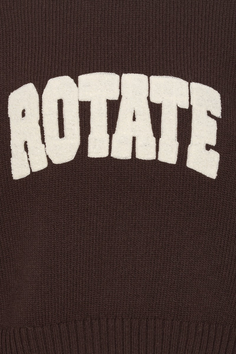 ROTATE Crewneck Sweater Genser Brun/Beige