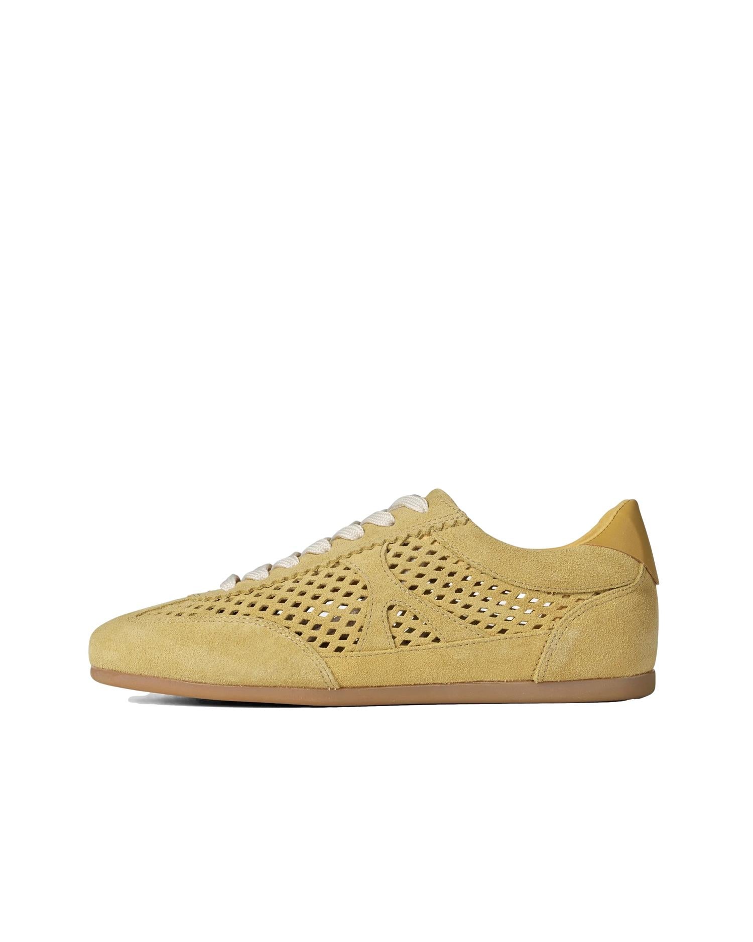 Garment Project Bea - Honey Perforated Suede Sko Sennepsgul