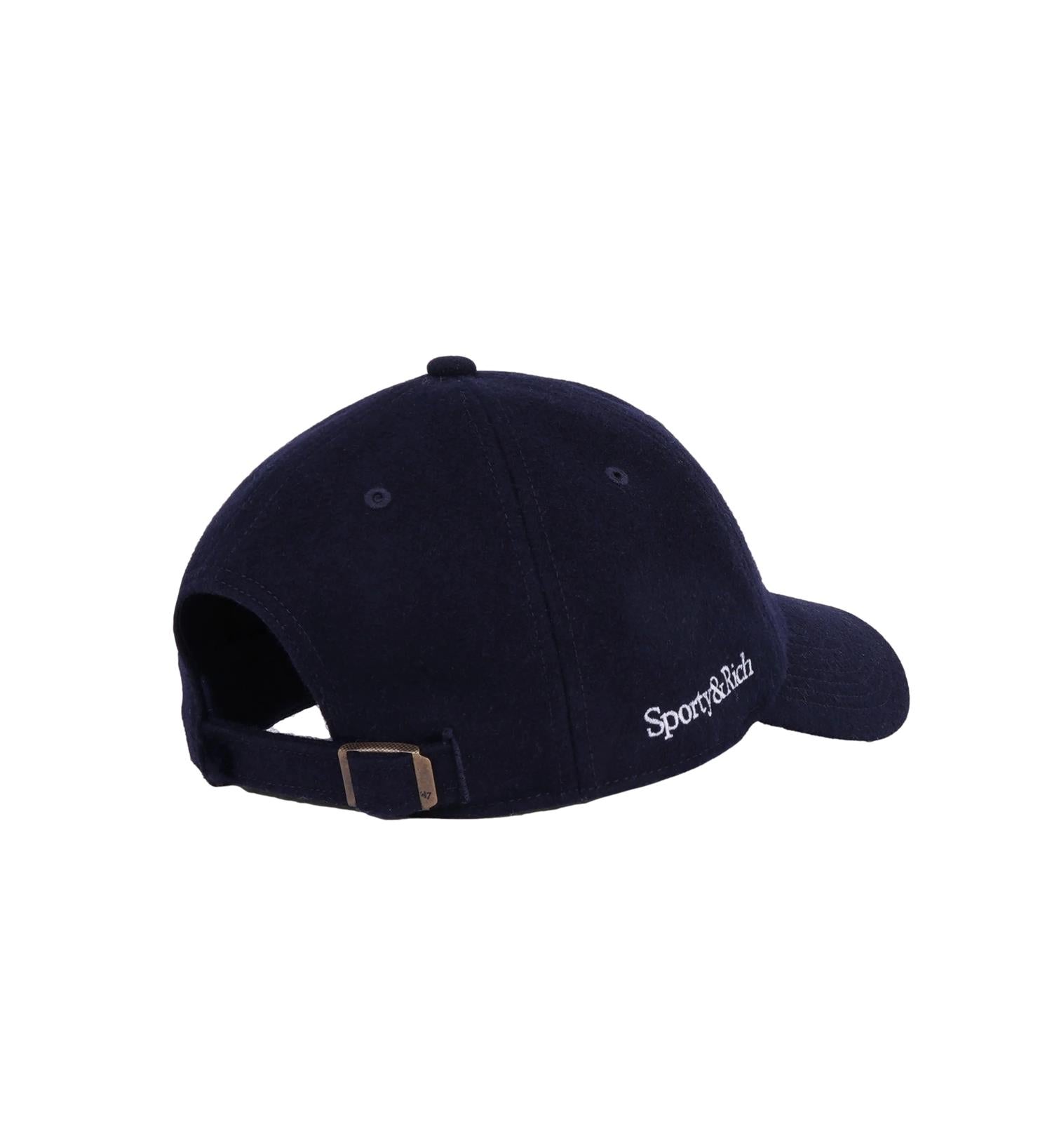 Sporty & Rich Yankees Serif Wool Hat Caps Navy - modostore.no