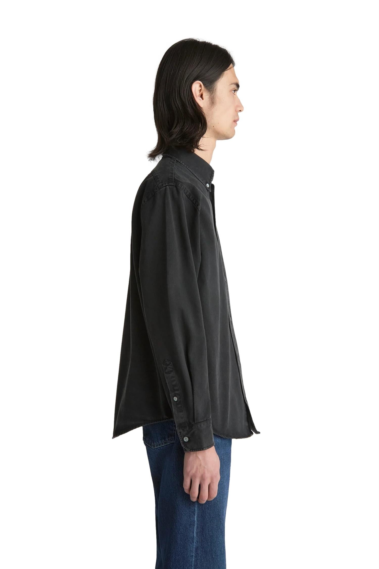 Livid Henrey Skjorte Vasket Sort