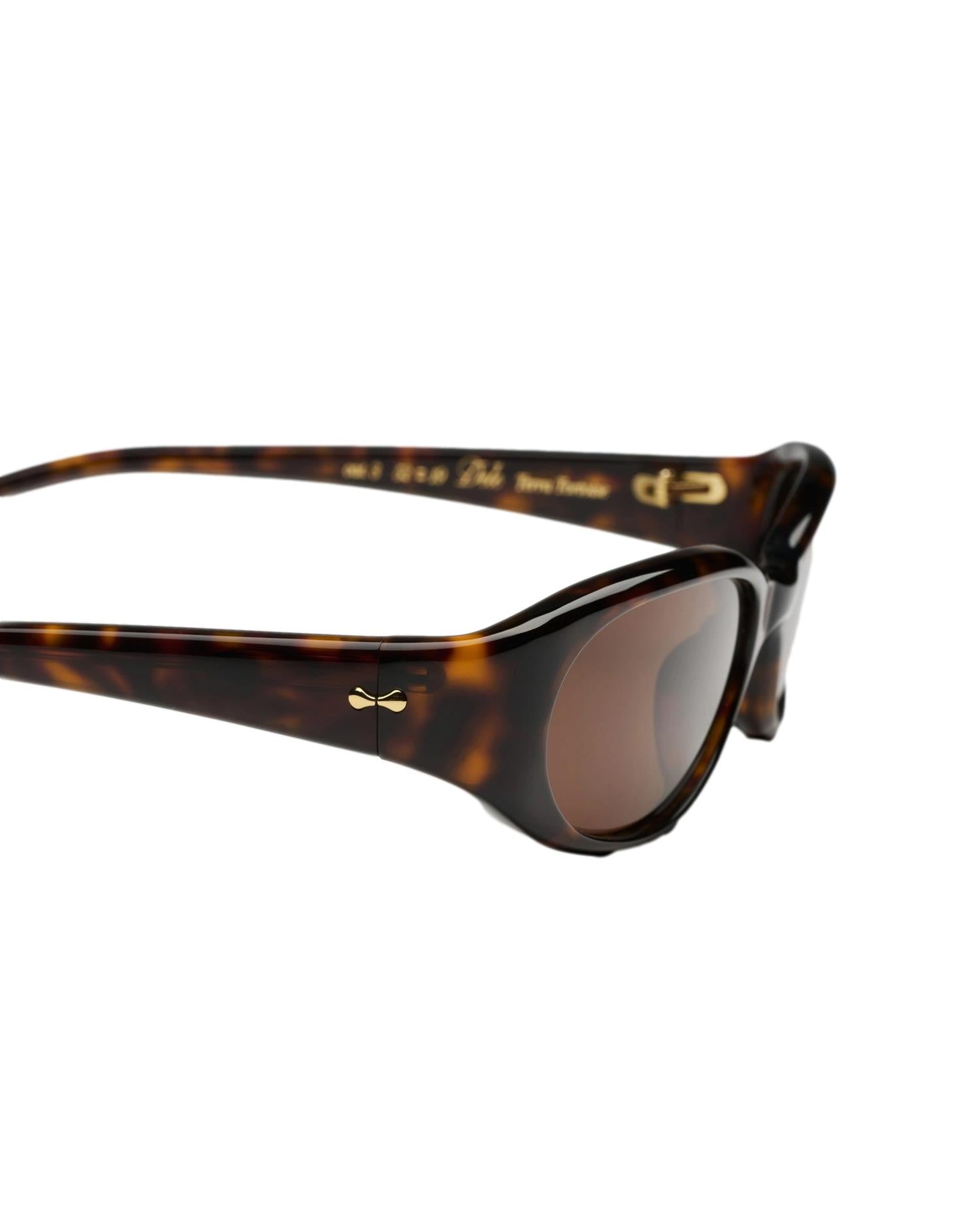 Chimi Eyewear Dele Terra Tortoise solbriller med brune innfatninger, klassisk og stilfull design for solbeskyttelse