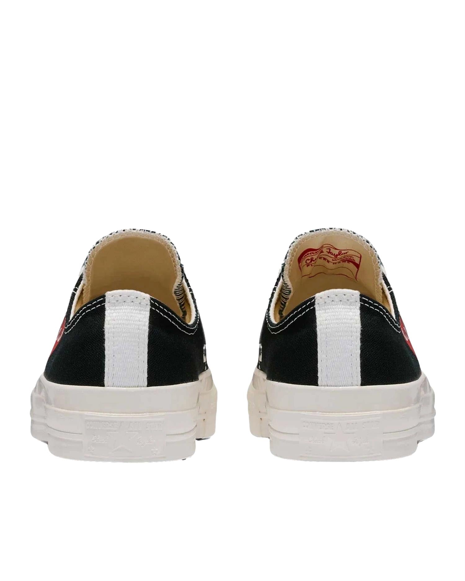 Comme des Garcons Play CT70 Small red heart LOW top Sko Sort - modostore.no