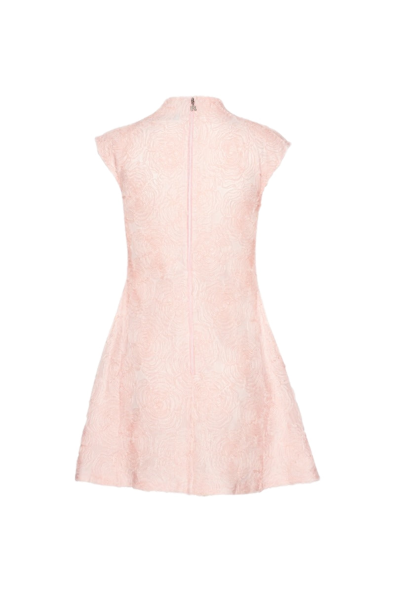 ROTATE Mesh Mini Dress Kjole Lyserosa