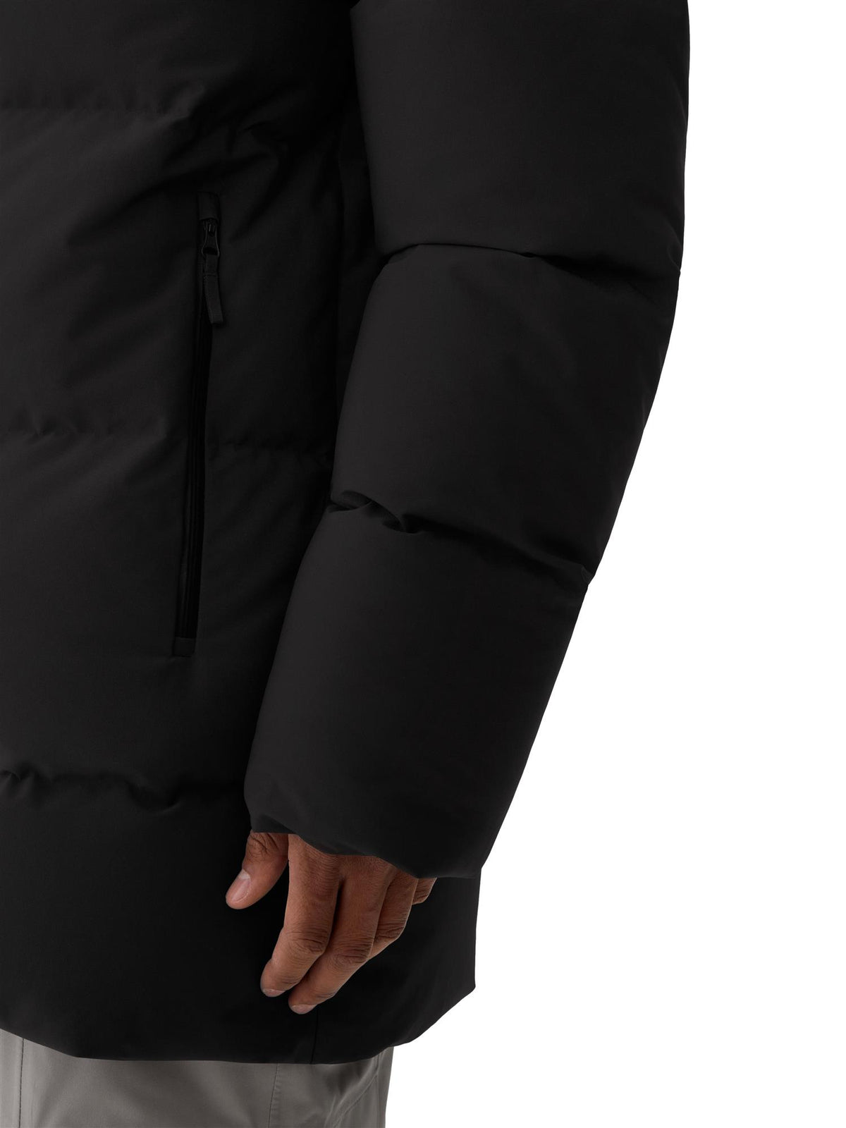 Blæst Urke Down Coat Black Jakke Sort