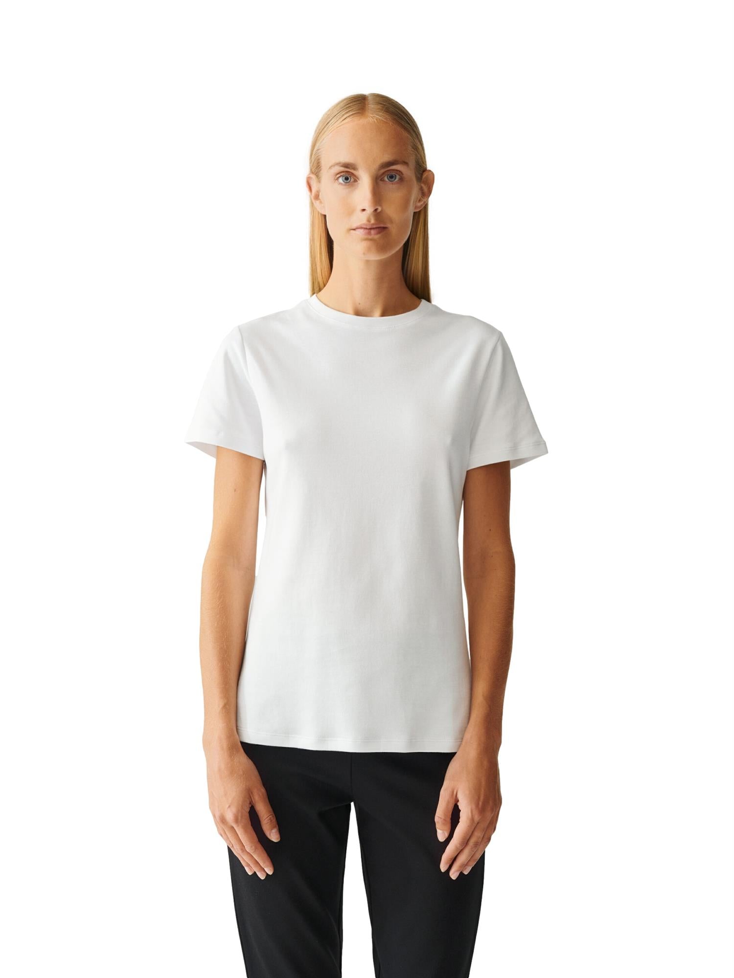 Julie Josephine Roundneck Cotton Jersey Tee T-shirt Hvit