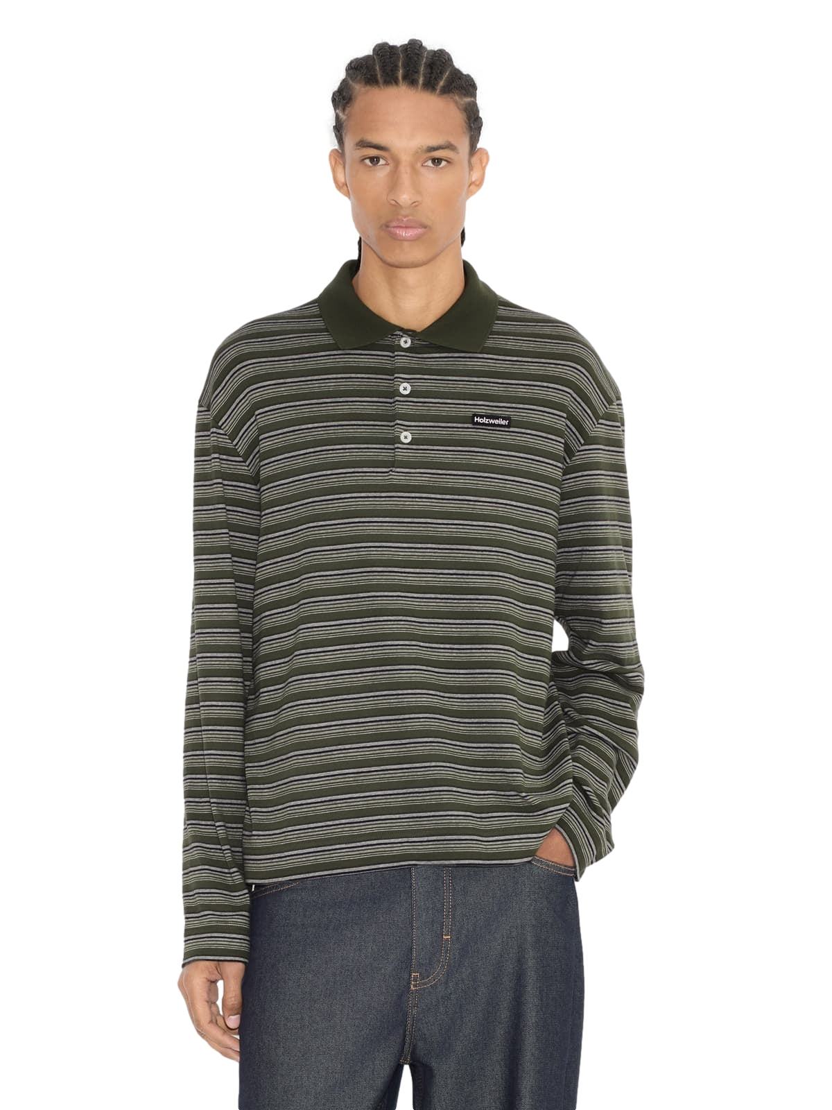 Holzweiler Sonny LS Polo Genser Grønn Striper