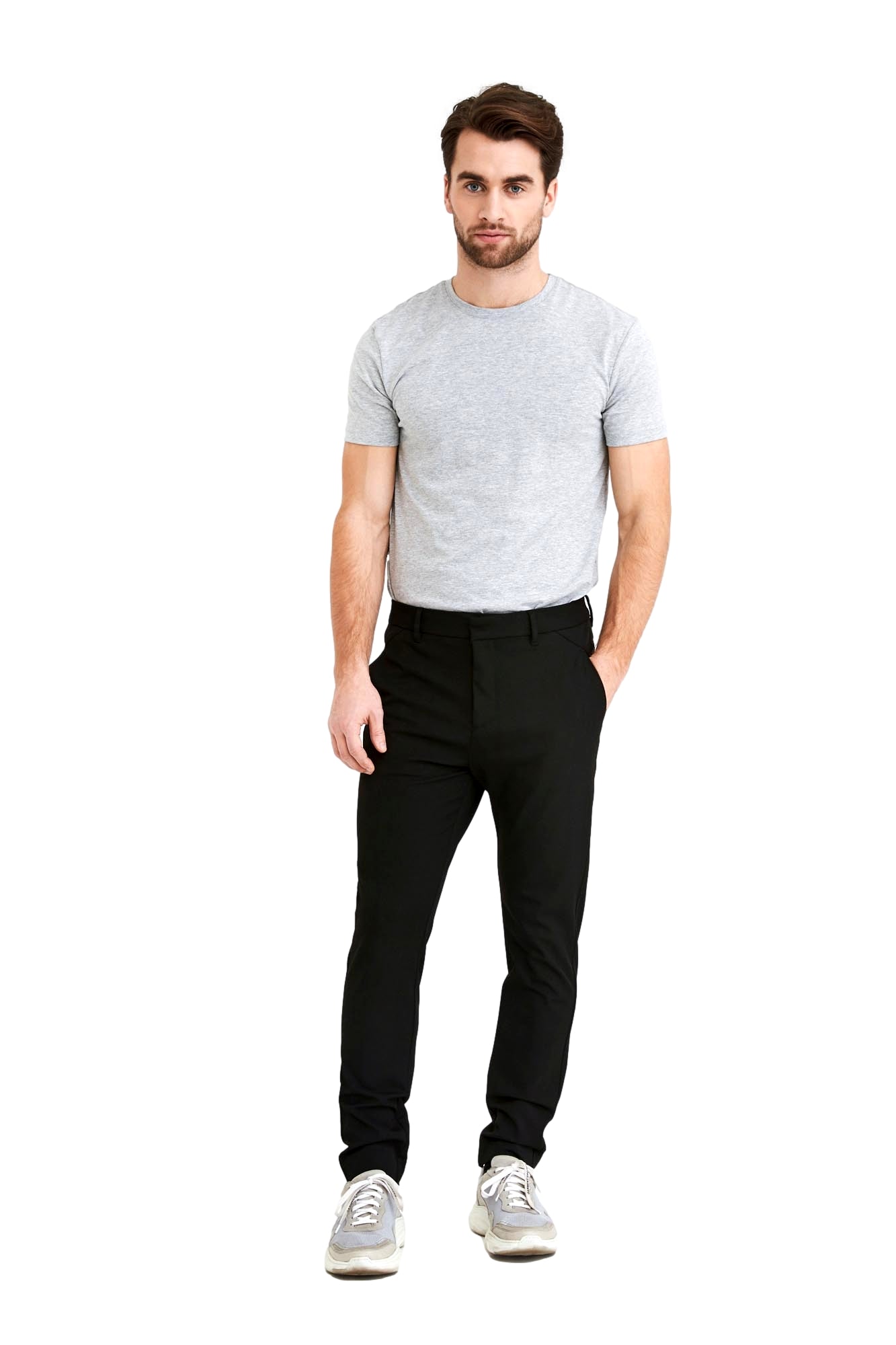 Plain JoshPL 315 Black Bukse Sort