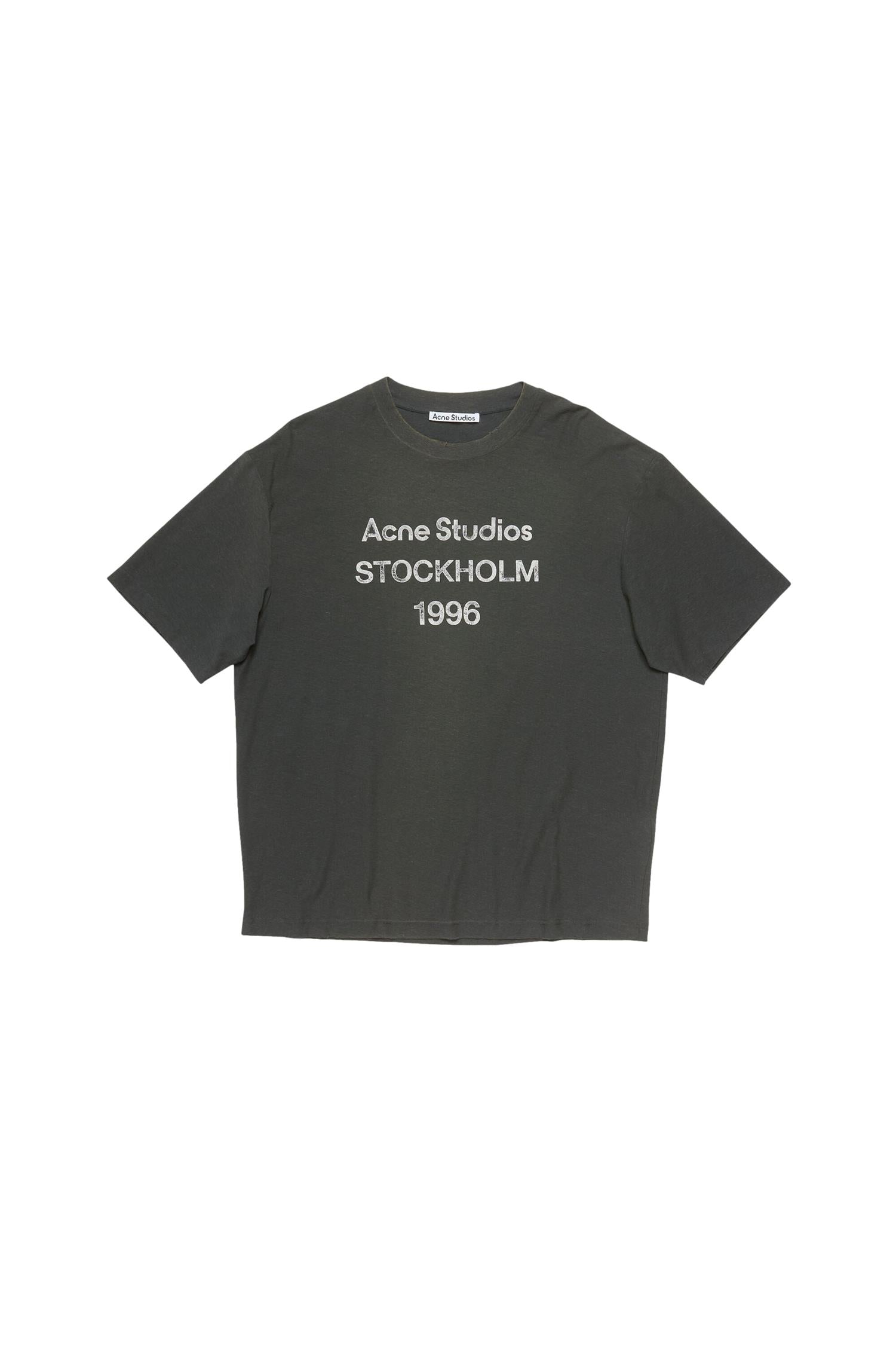 Acne Sprayed Logo T-Shirt T-shirt Vasket Sort