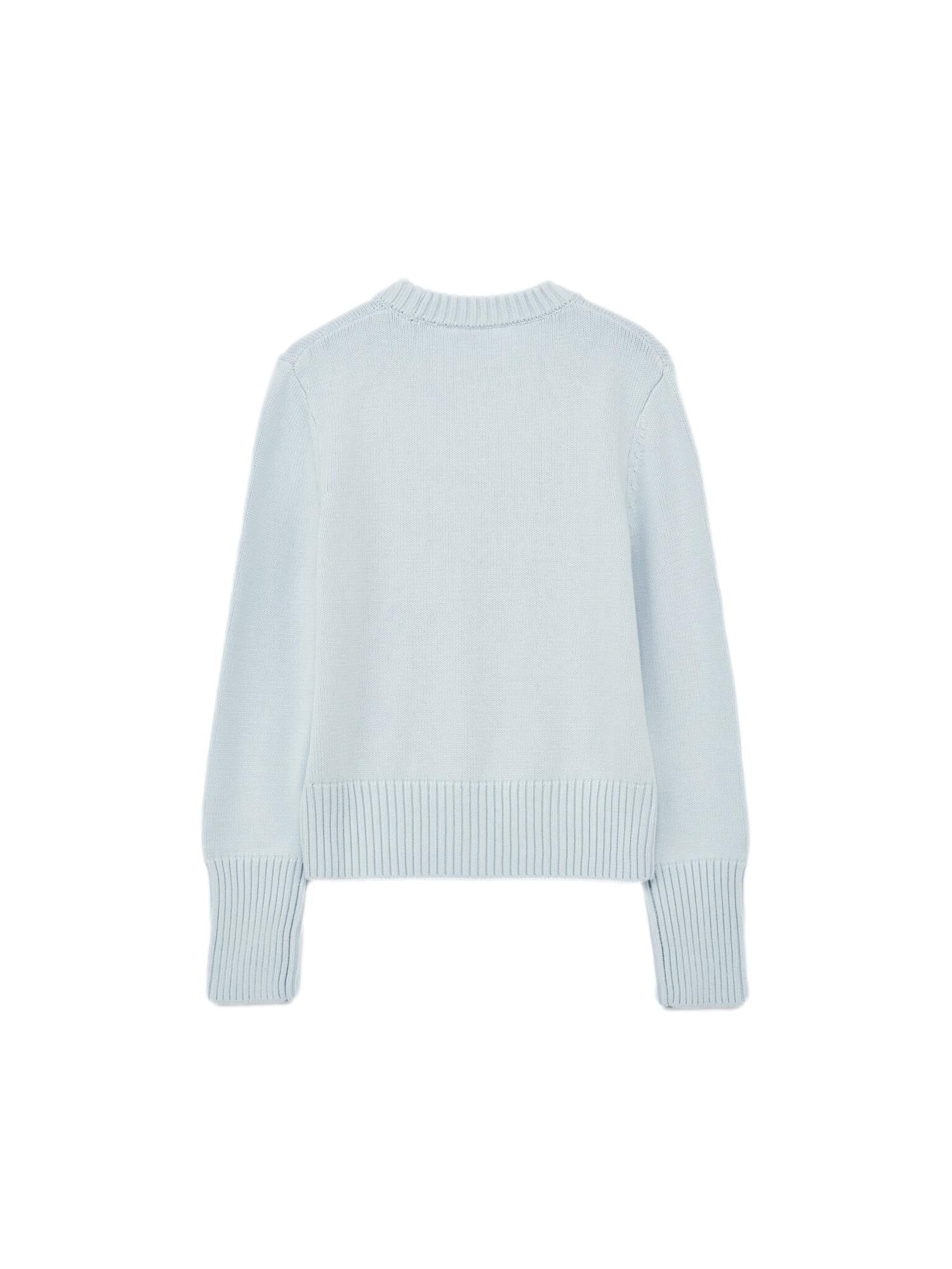 Julie Josephine Short Roundneck Sweater Genser Lyseblå - modostore.no